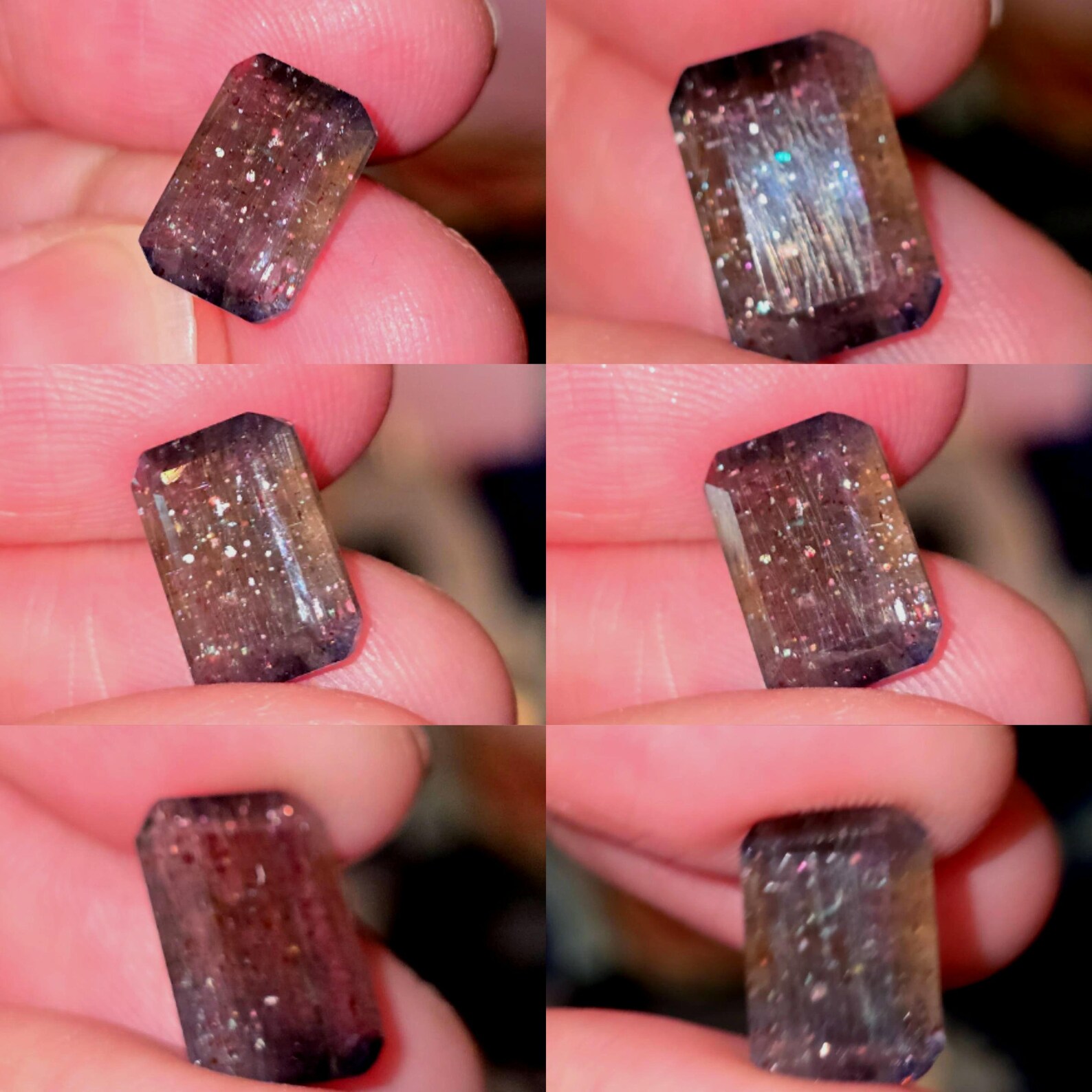 Bloodshot Iolite Ring CUSTOM Iolite Hematite Ring 8