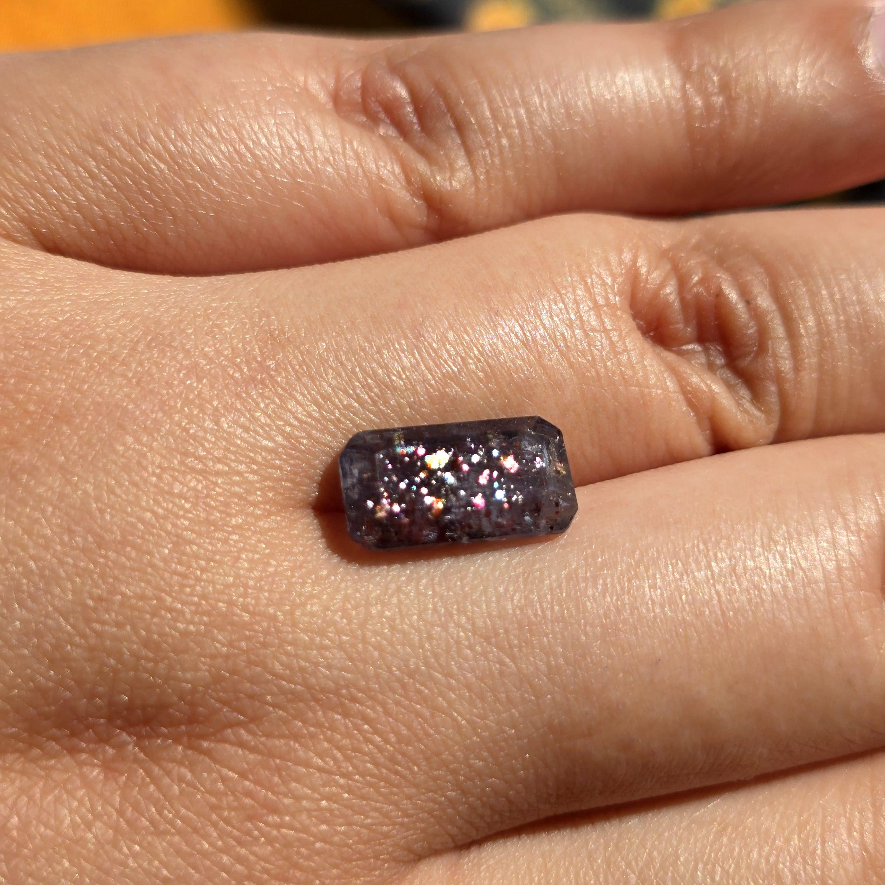 Bloodshot Iolite Ring CUSTOM Iolite Hematite Ring  4 c thumbnail 2