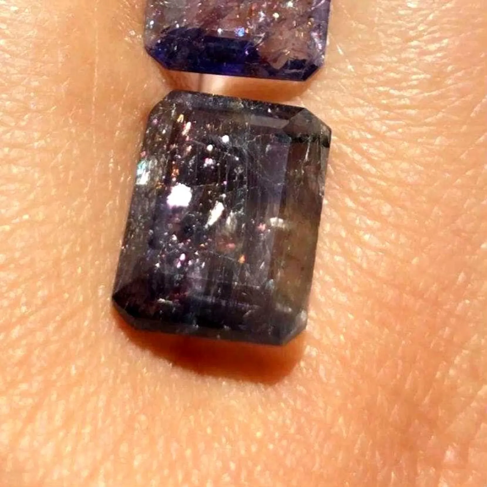 Bloodshot Iolite Ring CUSTOM Iolite Hematite Ring 12 