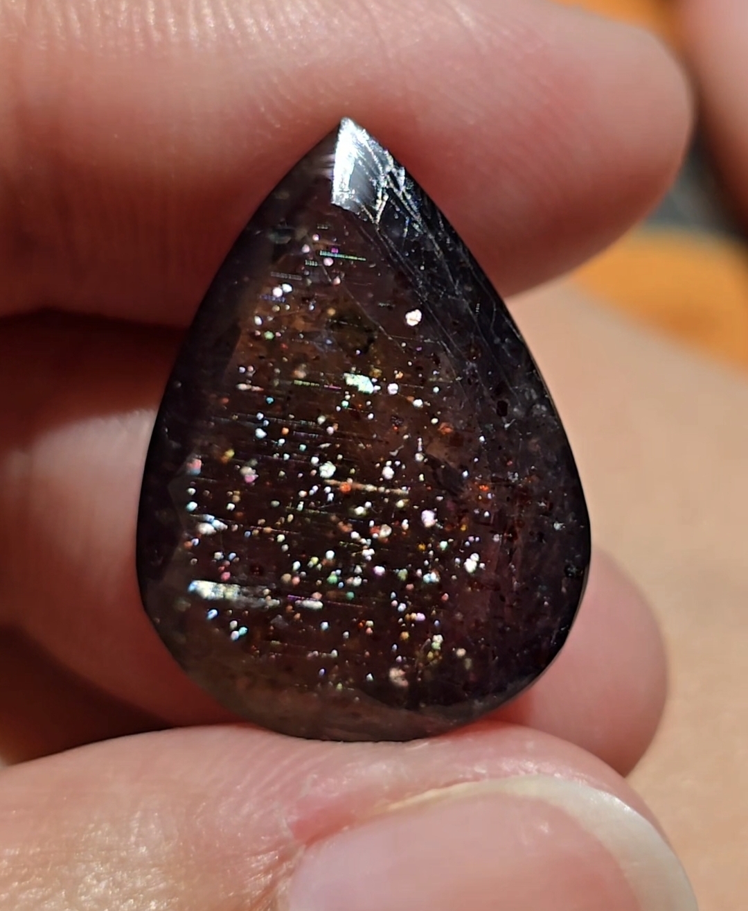 QUEEN BIJOUX - Bloodshot Iolite Ring CUSTOM Iolite Hematite Ring thumbnail 5