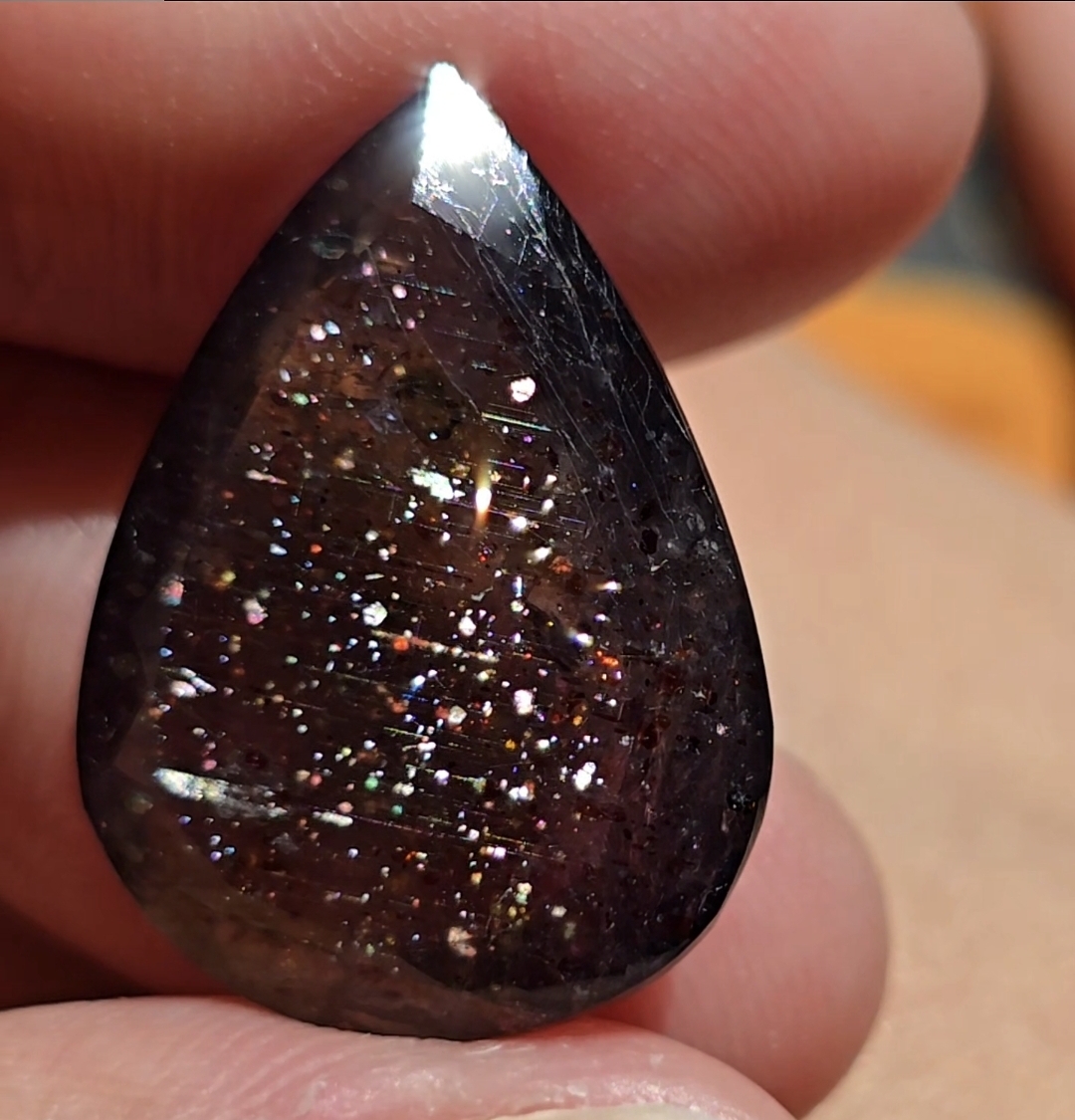 QUEEN BIJOUX - Bloodshot Iolite Ring CUSTOM Iolite Hematite Ring thumbnail 7