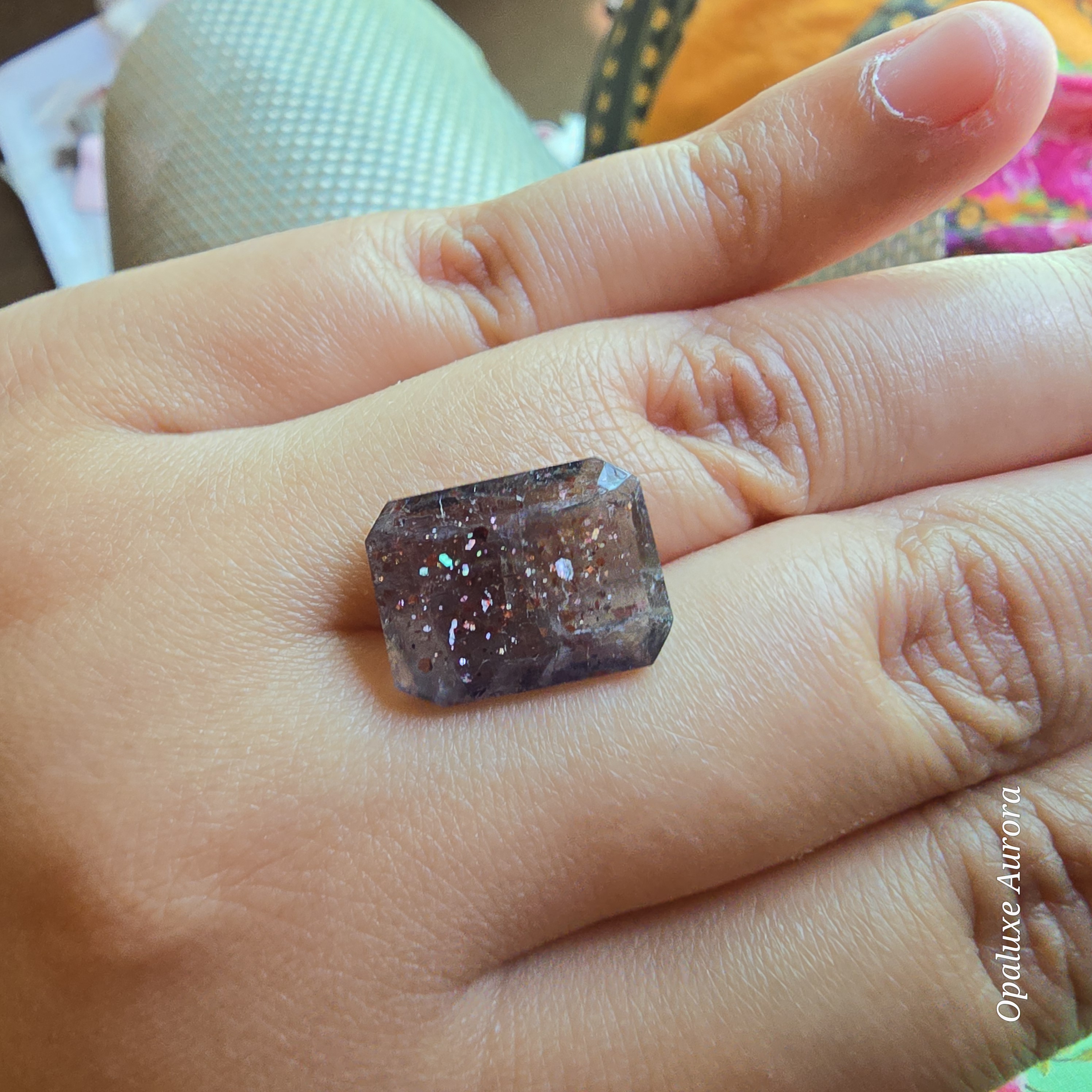Mighty - Bloodshot Iolite Ring CUSTOM Iolite Hematite thumbnail 4