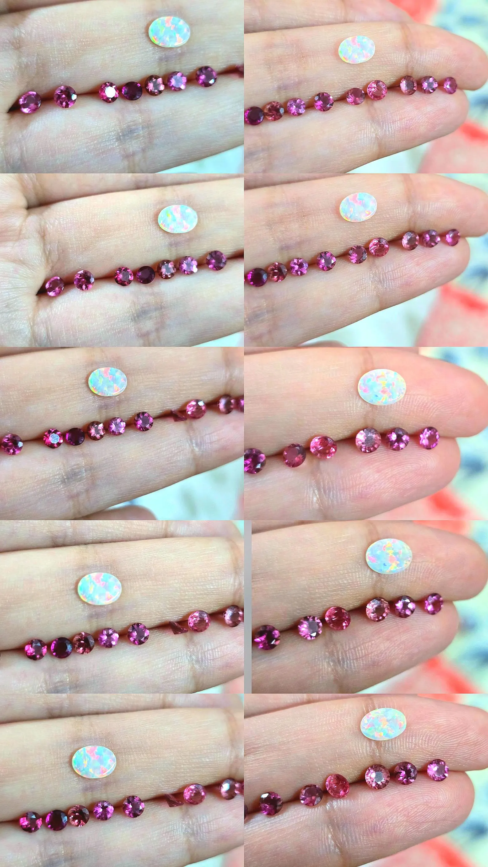 Celestial highness - Custom Natural Pink Tourmaline Ring, 925 Silver, Sapphire  thumbnail 9