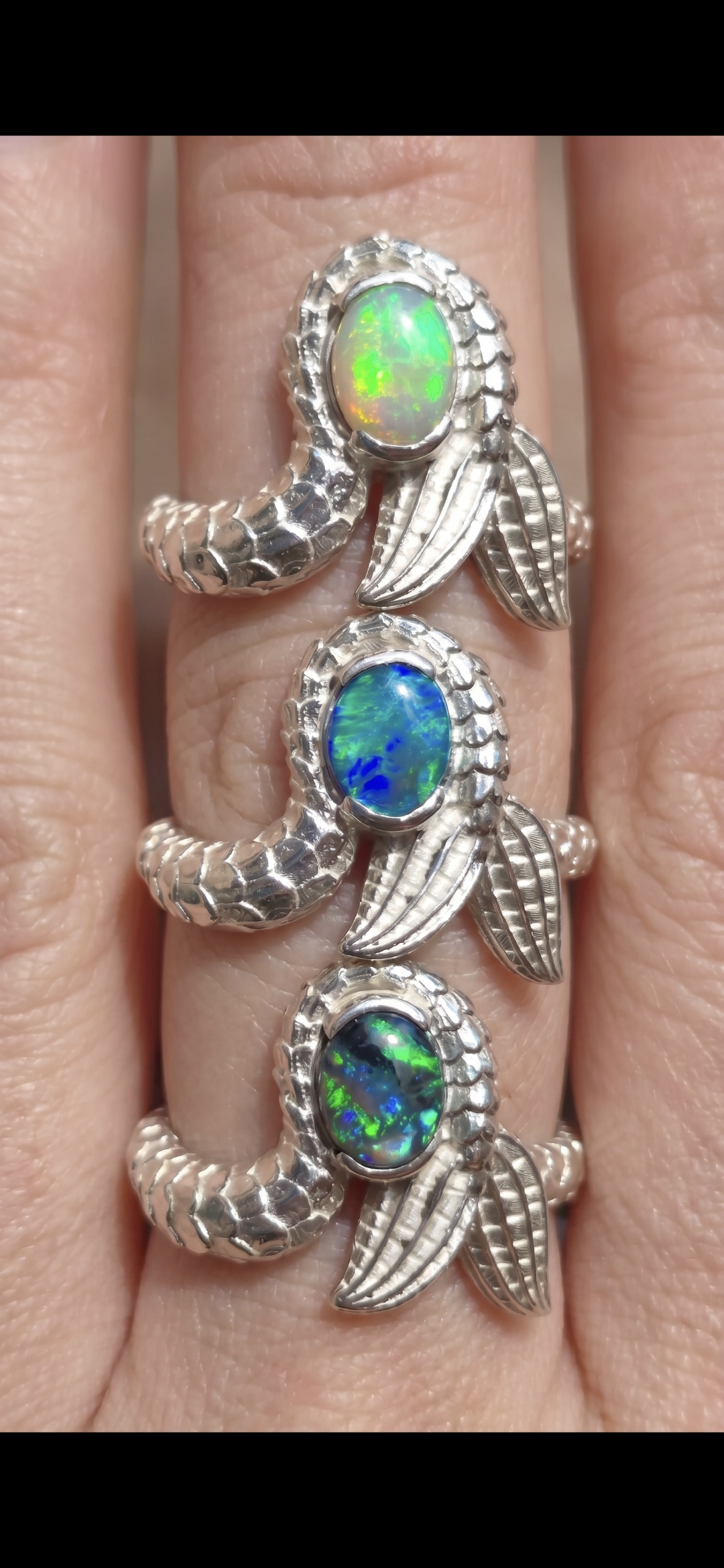 Custom Mermaid Opal Ring in your size 