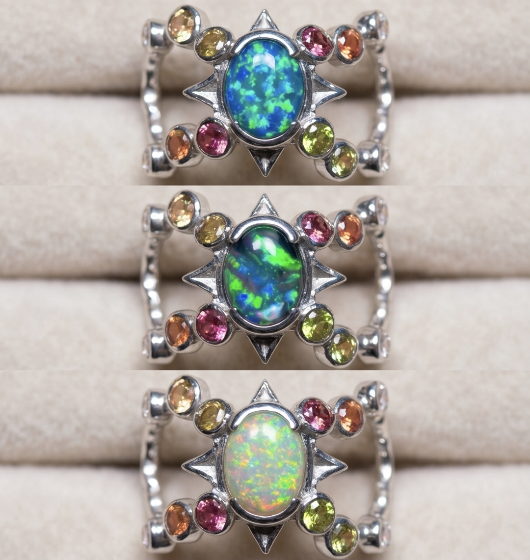 Custom star opal sapphire ring - celestial  thumbnail 2