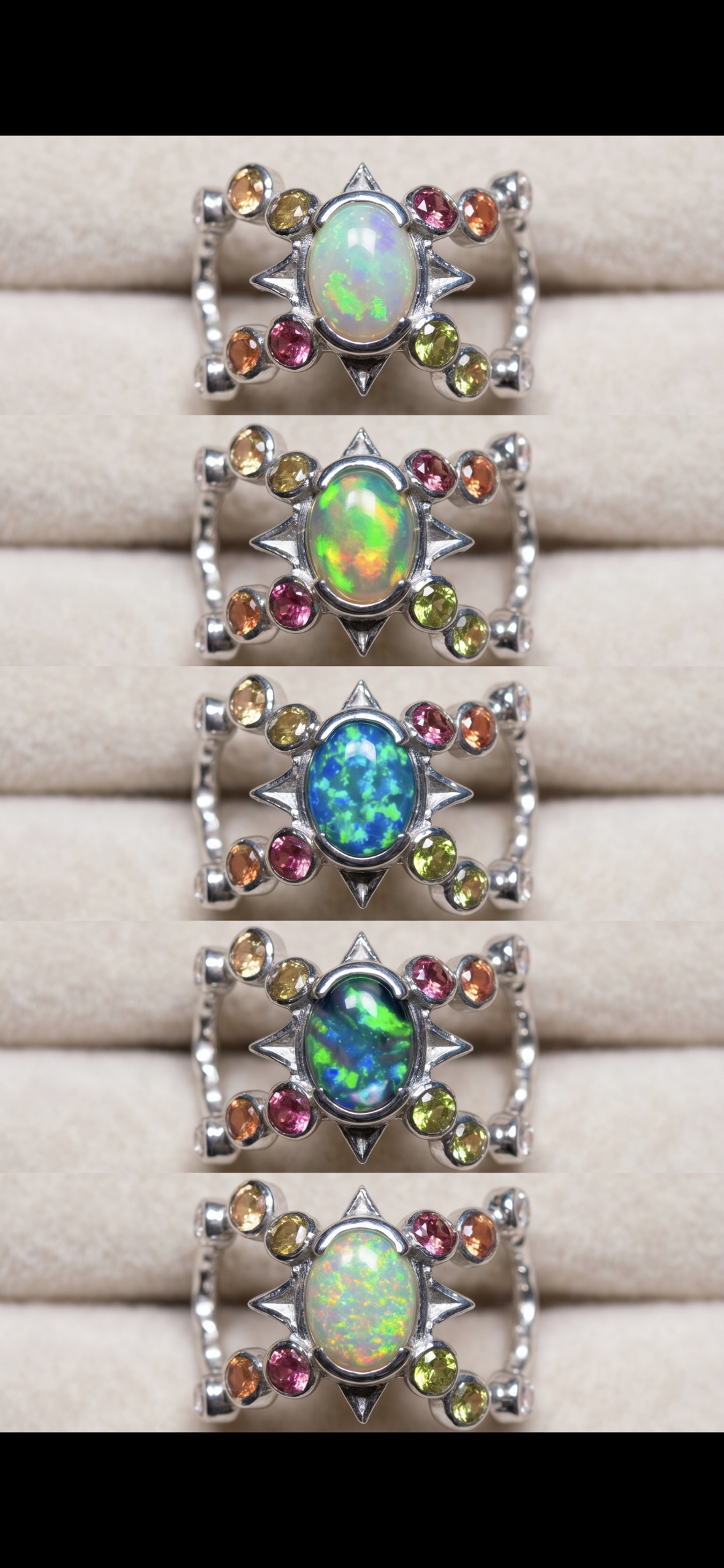 Custom star opal sapphire ring - celestial  thumbnail 3