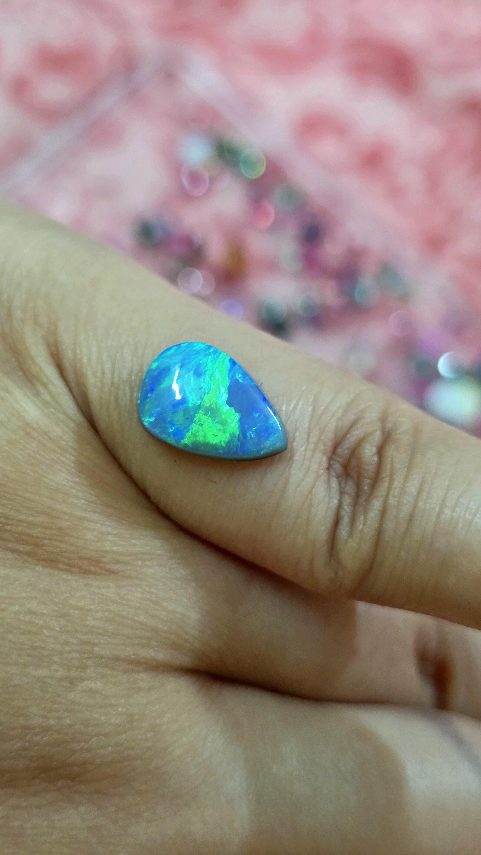 Ocean queen - CUSTOM Australian Opal Ring in solid gold! thumbnail 2