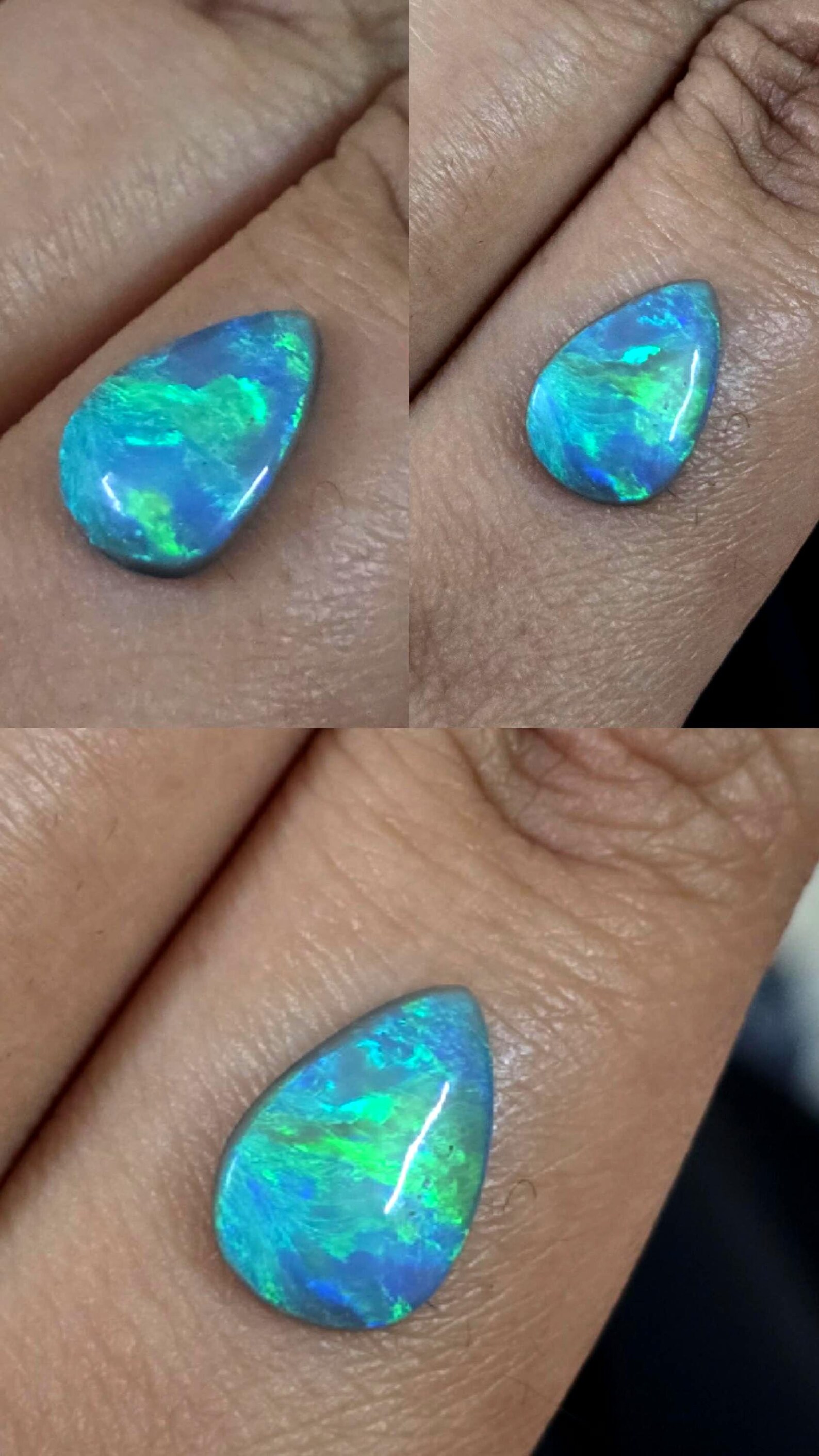 Ocean queen - CUSTOM Australian Opal Ring in solid gold! thumbnail 5
