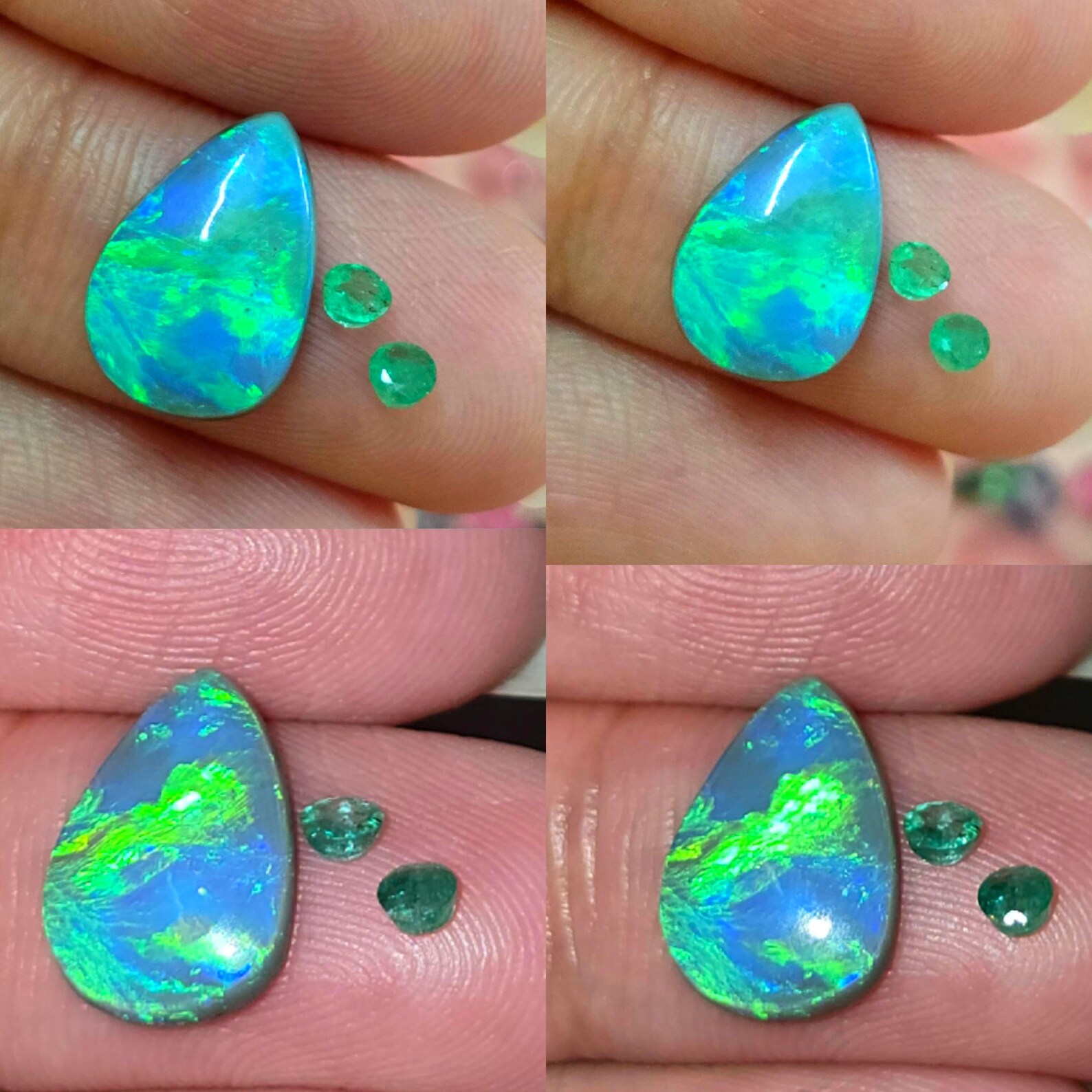 Ocean queen - CUSTOM Australian Opal Ring in solid gold! thumbnail 8