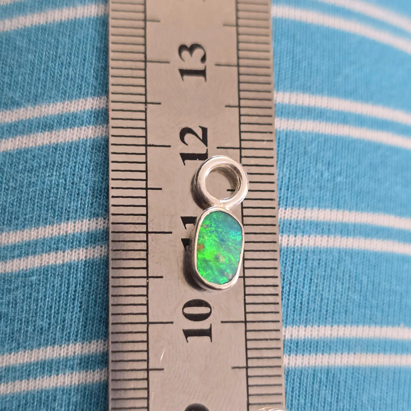 Natural Australian Opal Pendant 925 sterling silver,  Doublet 2 thumbnail 7