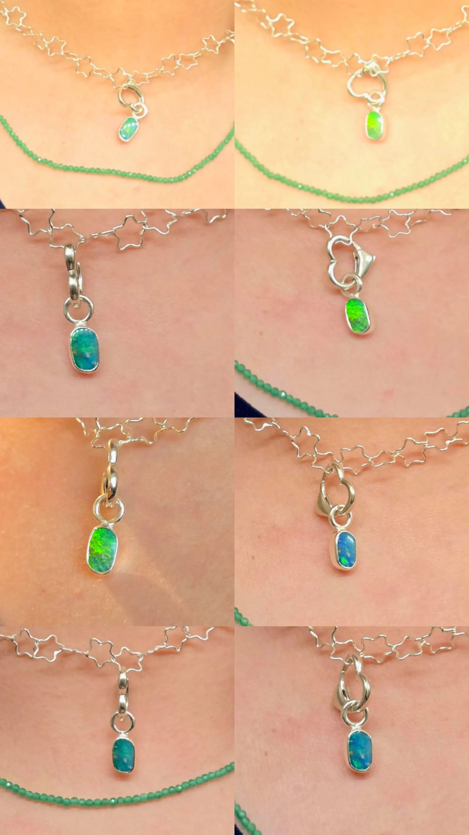 Natural Australian Opal Pendant 925 sterling silver,  Doublet 2 thumbnail 6