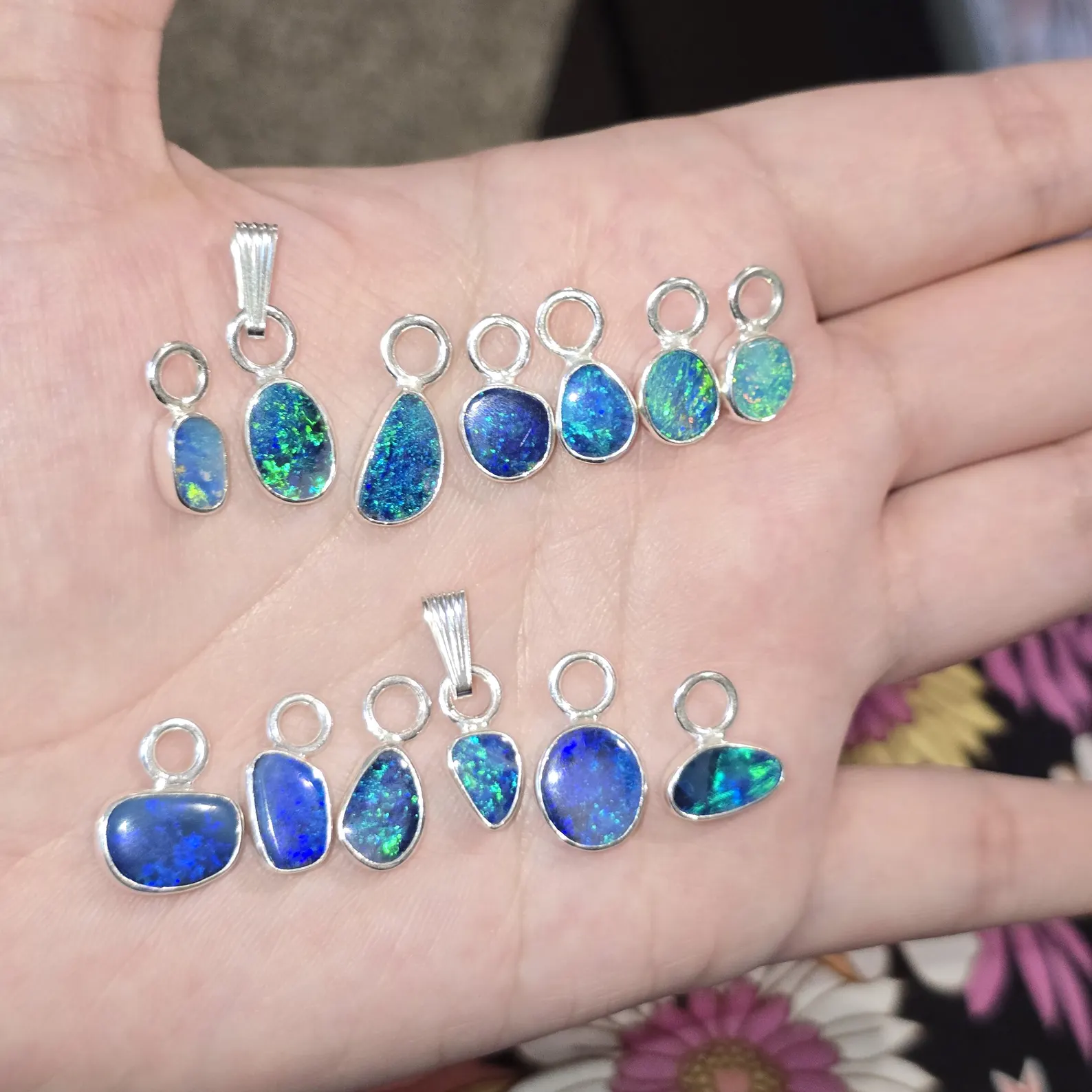 Natural Australian Opal Pendant 925 sterling silver, Opal Doublet 13 thumbnail 17