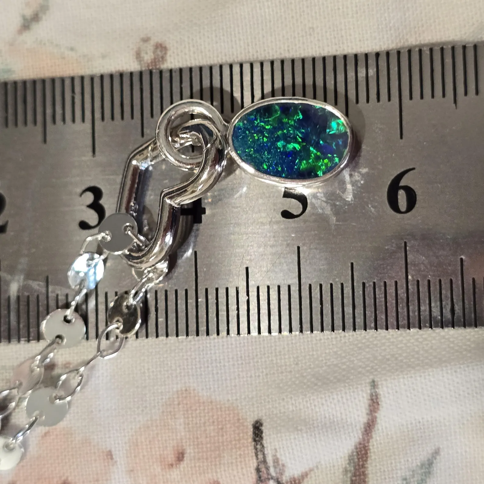 Natural Australian Opal Pendant 925 sterling silver, Opal Doublet 13 thumbnail 18