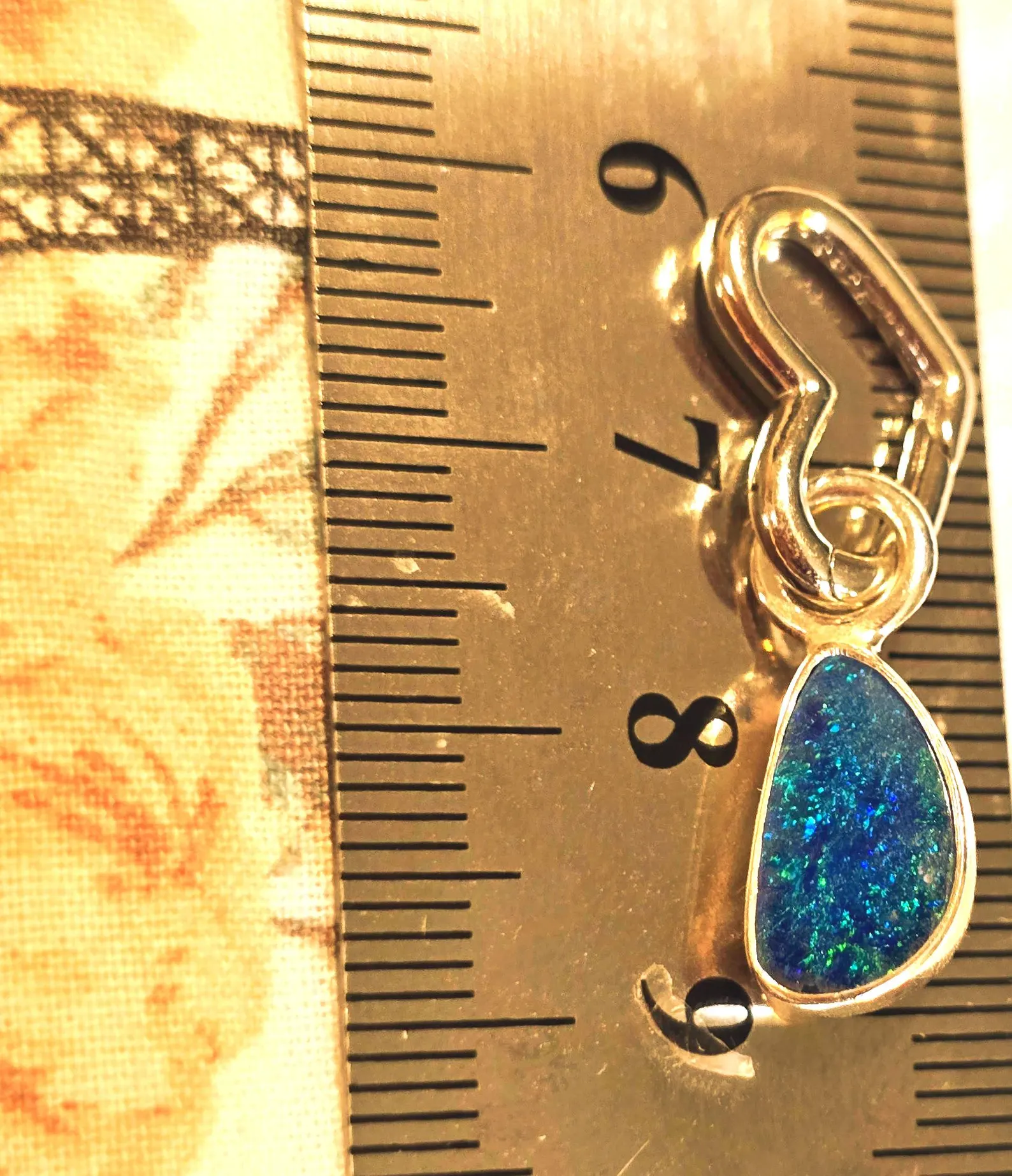 Natural Australian Opal Pendant 925 sterling silver, Opal Doublet 4 thumbnail 16