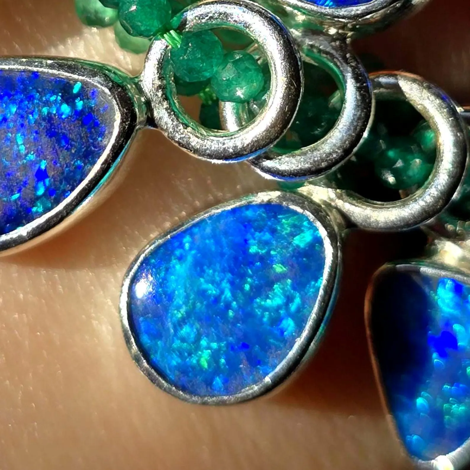 Natural Australian Opal Pendant 925 sterling silver, Opal Doublet 7 thumbnail 14