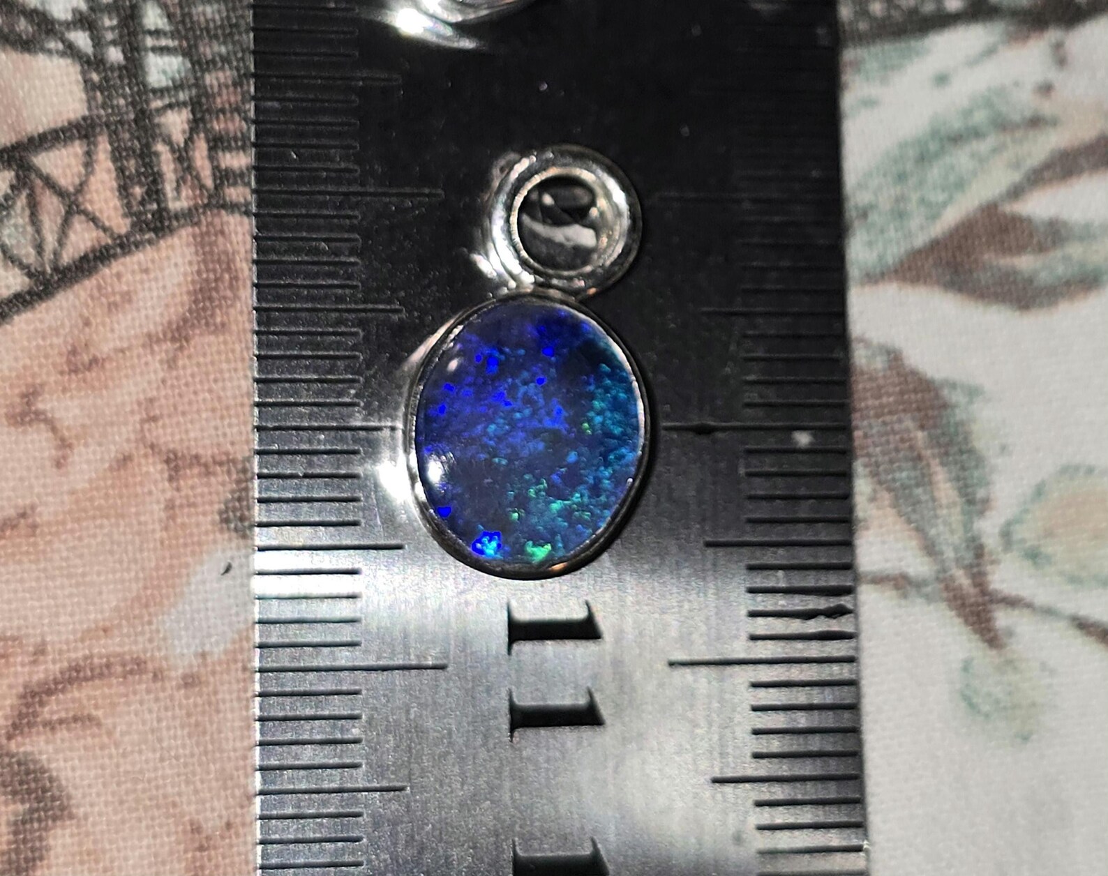 Natural Australian Opal Pendant 925 sterling silver, Opal Doublet 5 thumbnail 12