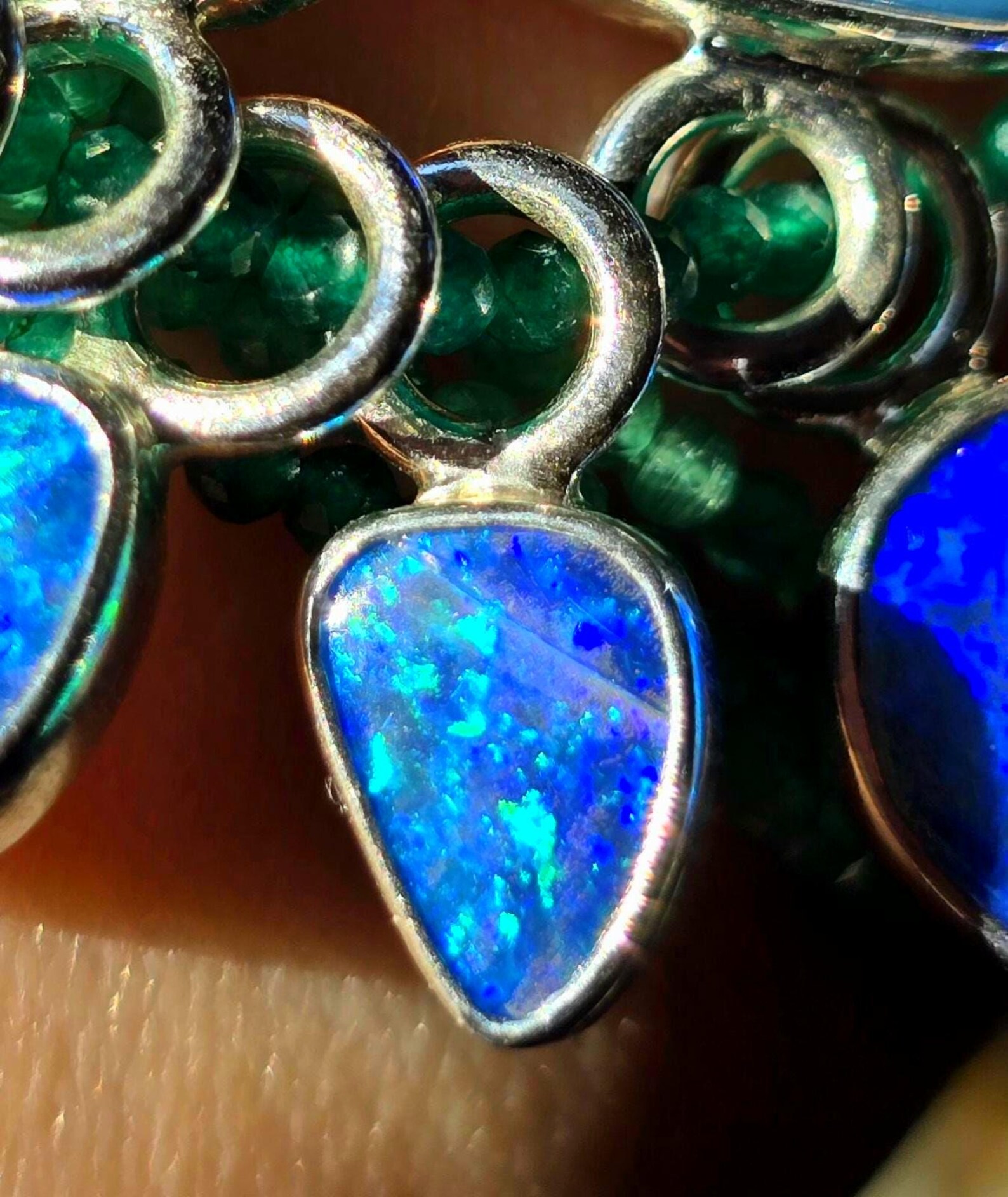 Natural Australian Opal Pendant 925 sterling silver, Opal Doublet 9 thumbnail 8