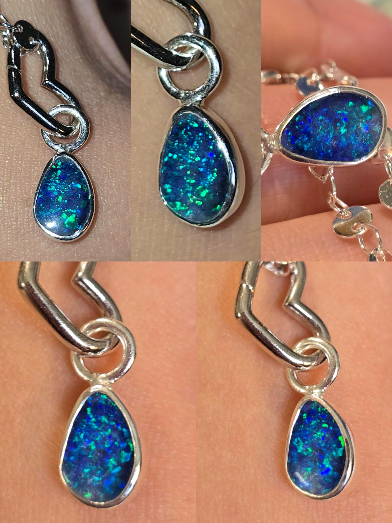 Natural Australian Opal Pendant 925 sterling silve71 - Copy thumbnail 4