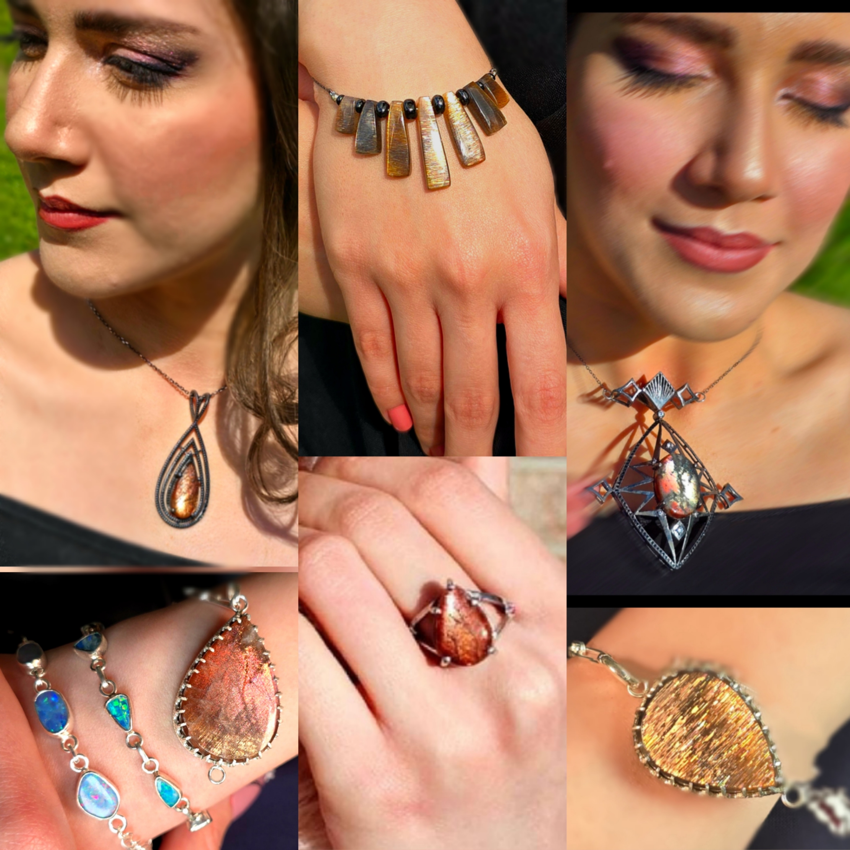  Natural Purple haze ring, Sunstone Lattice Ring  3 thumbnail 6