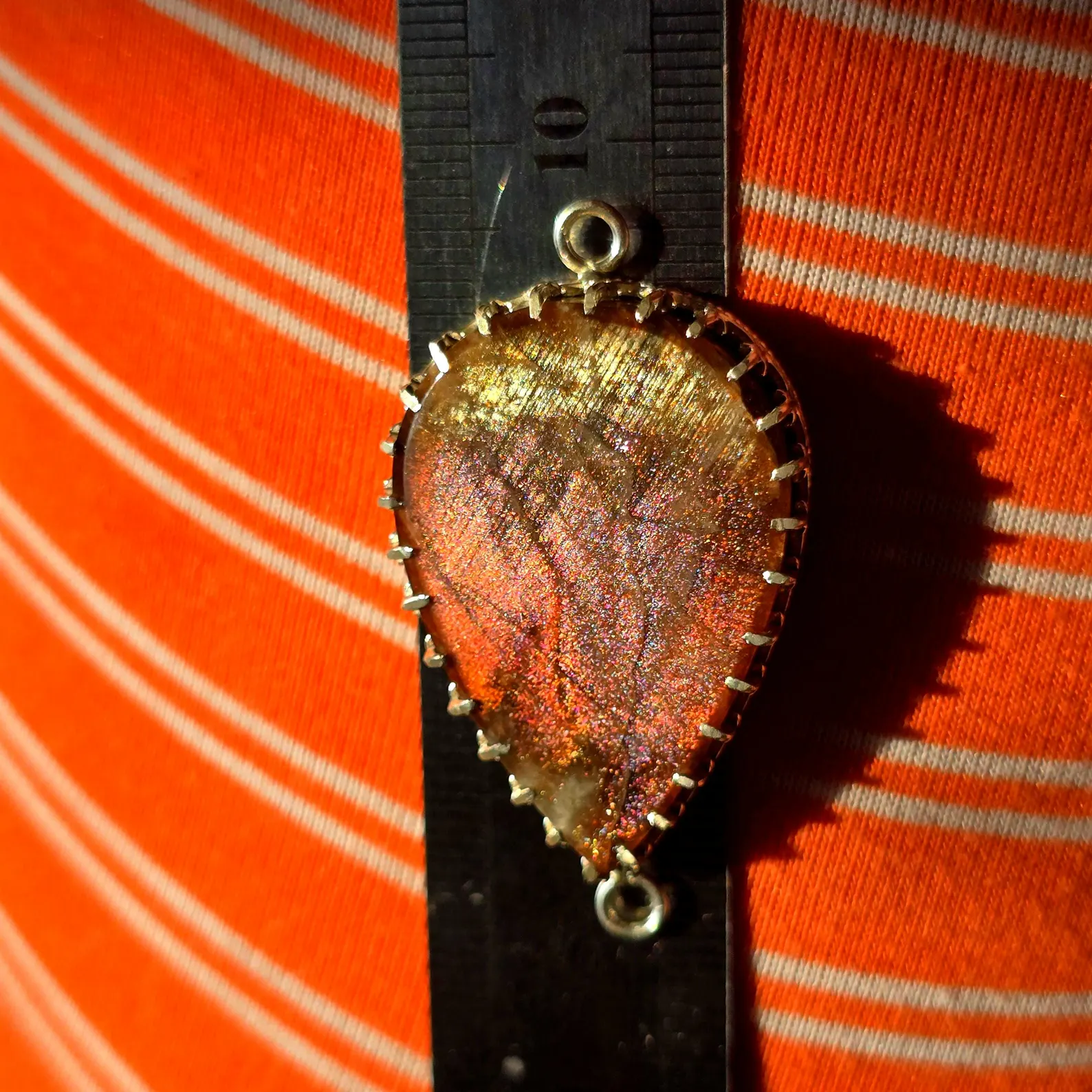 MIGHTY PINK QUEEN - Purple Haze Sunstone Lattice Charm for Bracelet / Pendant 925 Silver -11 thumbnail 12