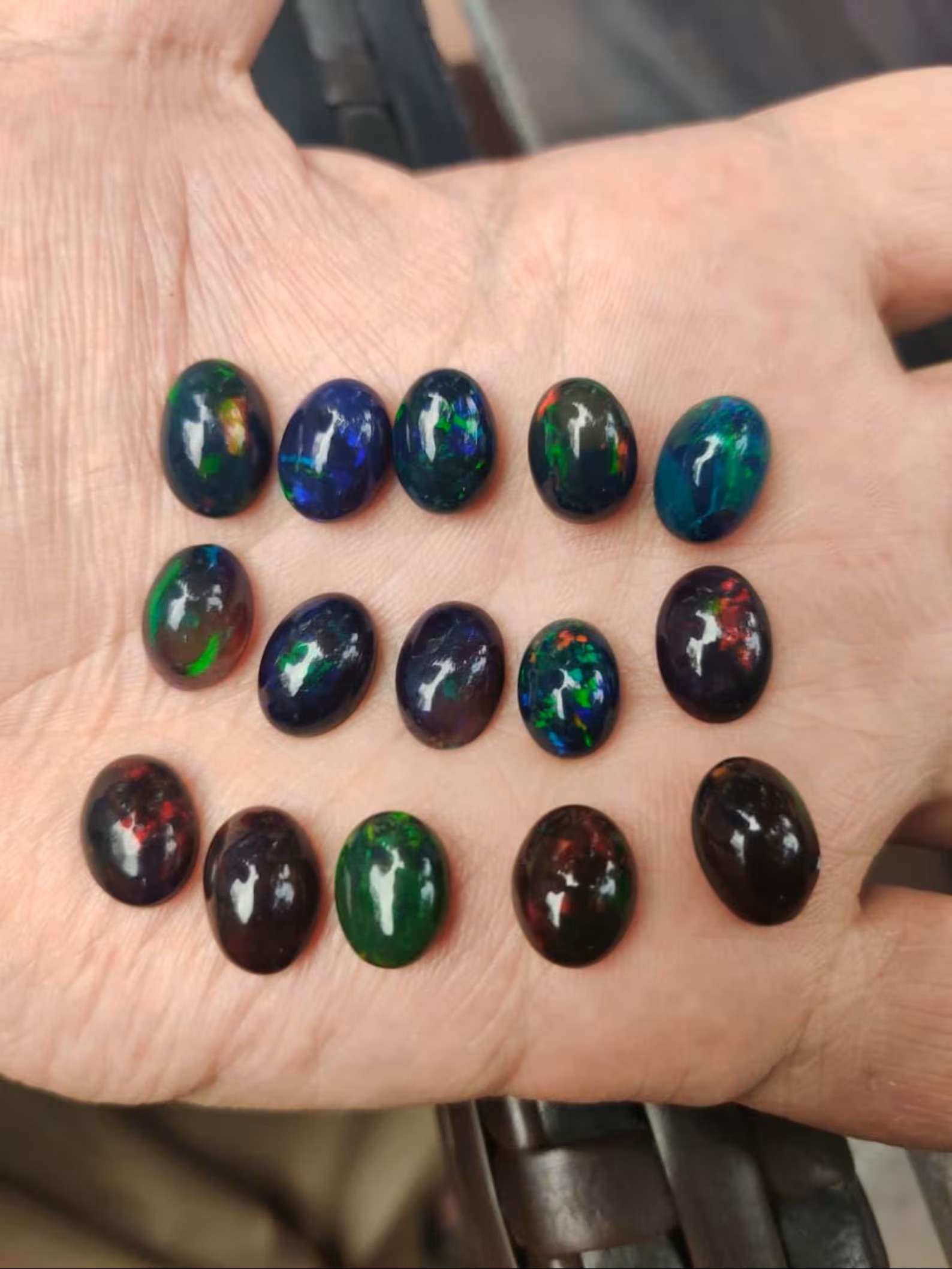 CUSTOM Natural Black Opal Choker silver, Ethiopian* Opal Necklace, HYDROPHANE OPAL, 925 sterling Silver  thumbnail 3