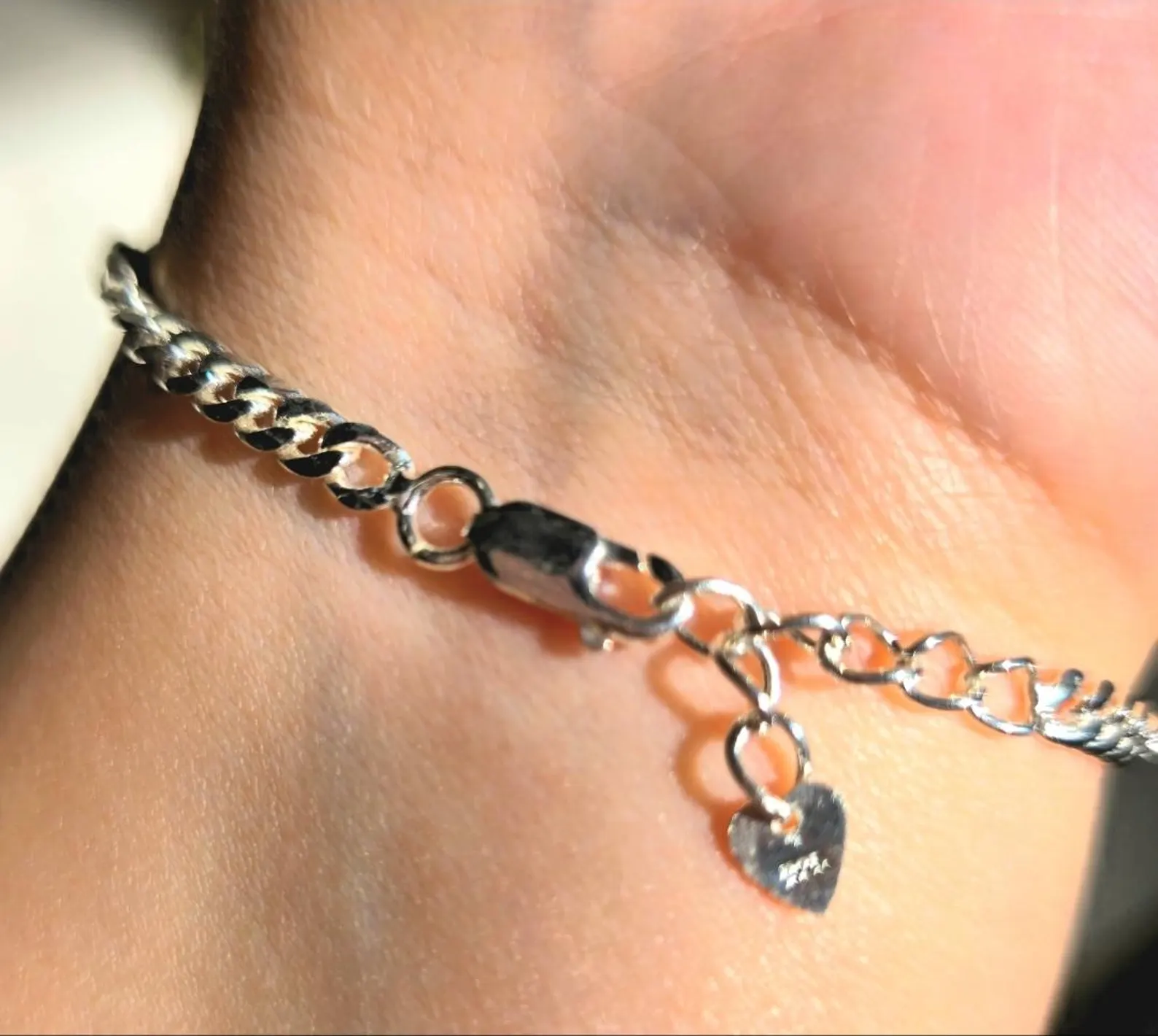 Fuscia - Australian Opal Bracelet 925 sterling silver Curb Chain thumbnail 6