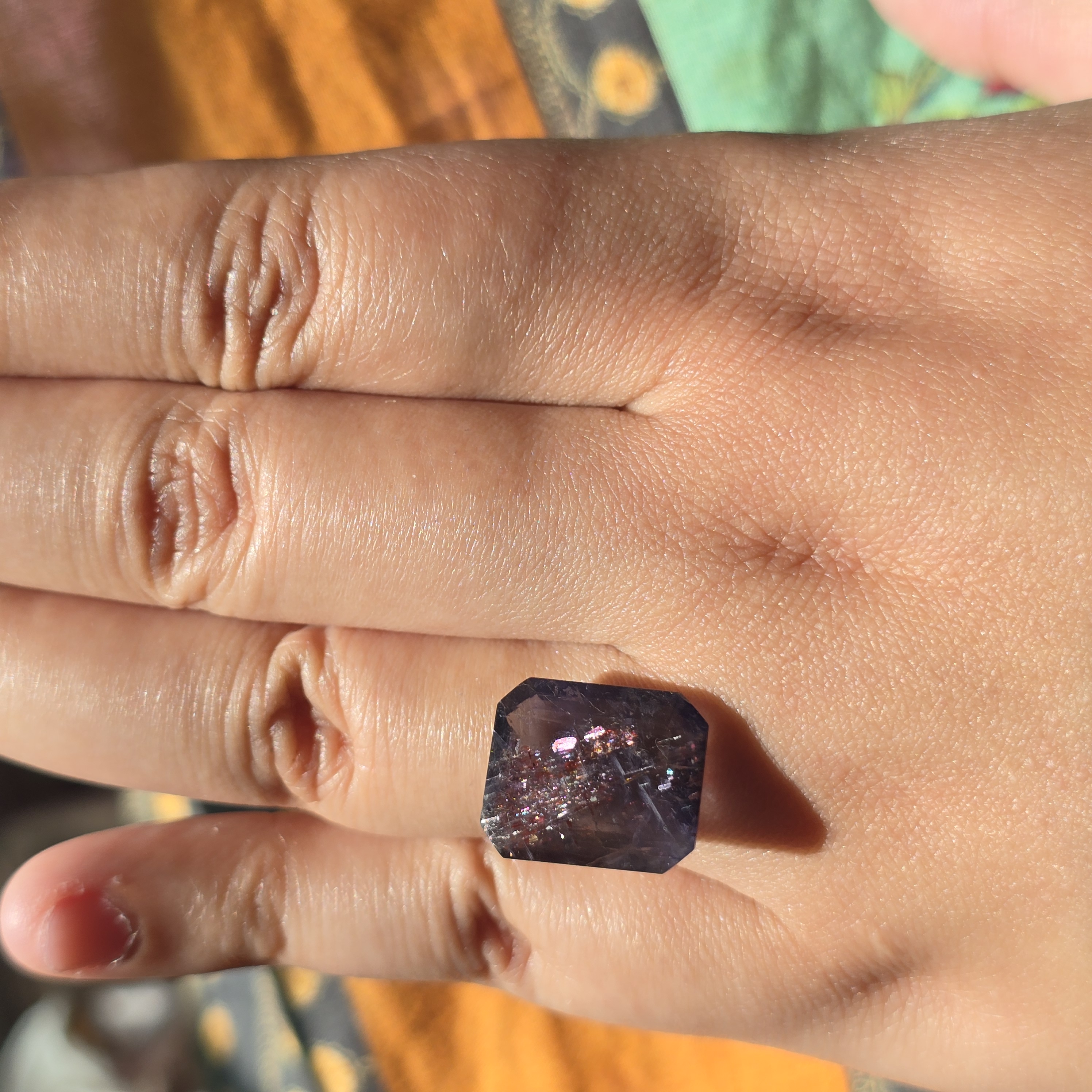 MILKY WAY - Bloodshot Iolite Ring CUSTOM Iolite Hematite bracelet or ring 10 thumbnail 14