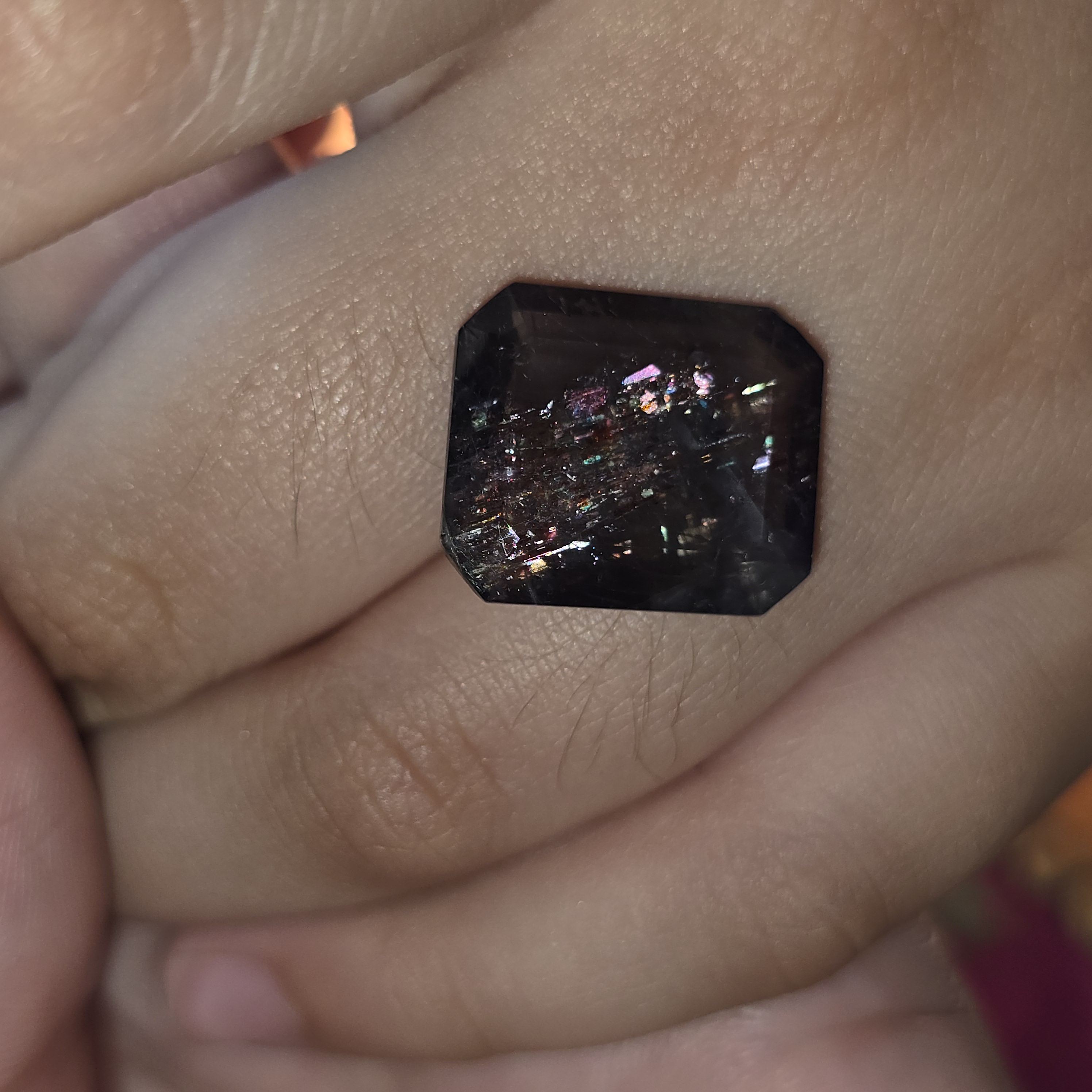 MILKY WAY - Bloodshot Iolite Ring CUSTOM Iolite Hematite bracelet or ring 10 thumbnail 15