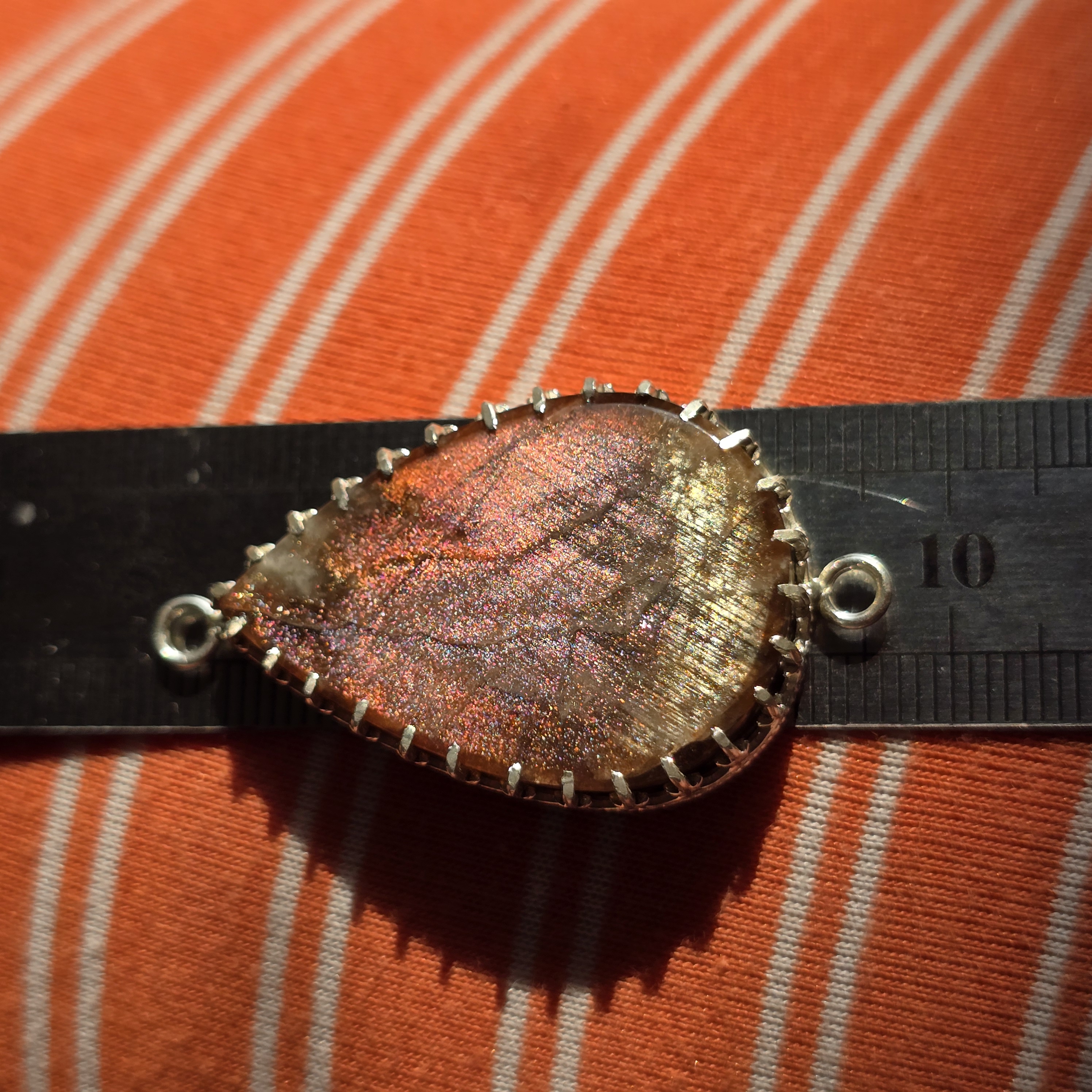  Purple Haze Sunstone Lattice Charm for Bracelet / Pendant 925 Silver 4 thumbnail 6
