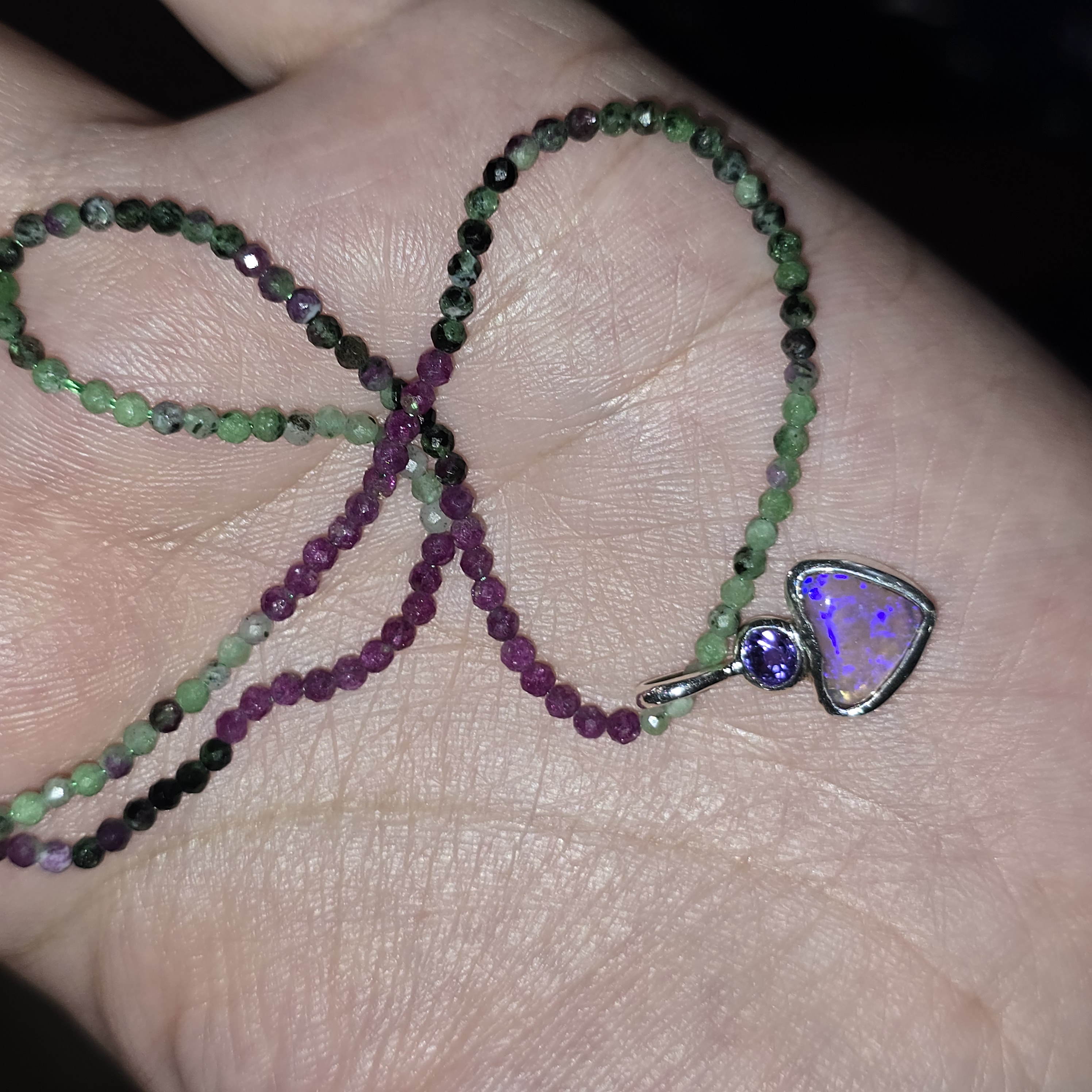 Natural Australian Opal Heart thumbnail 10