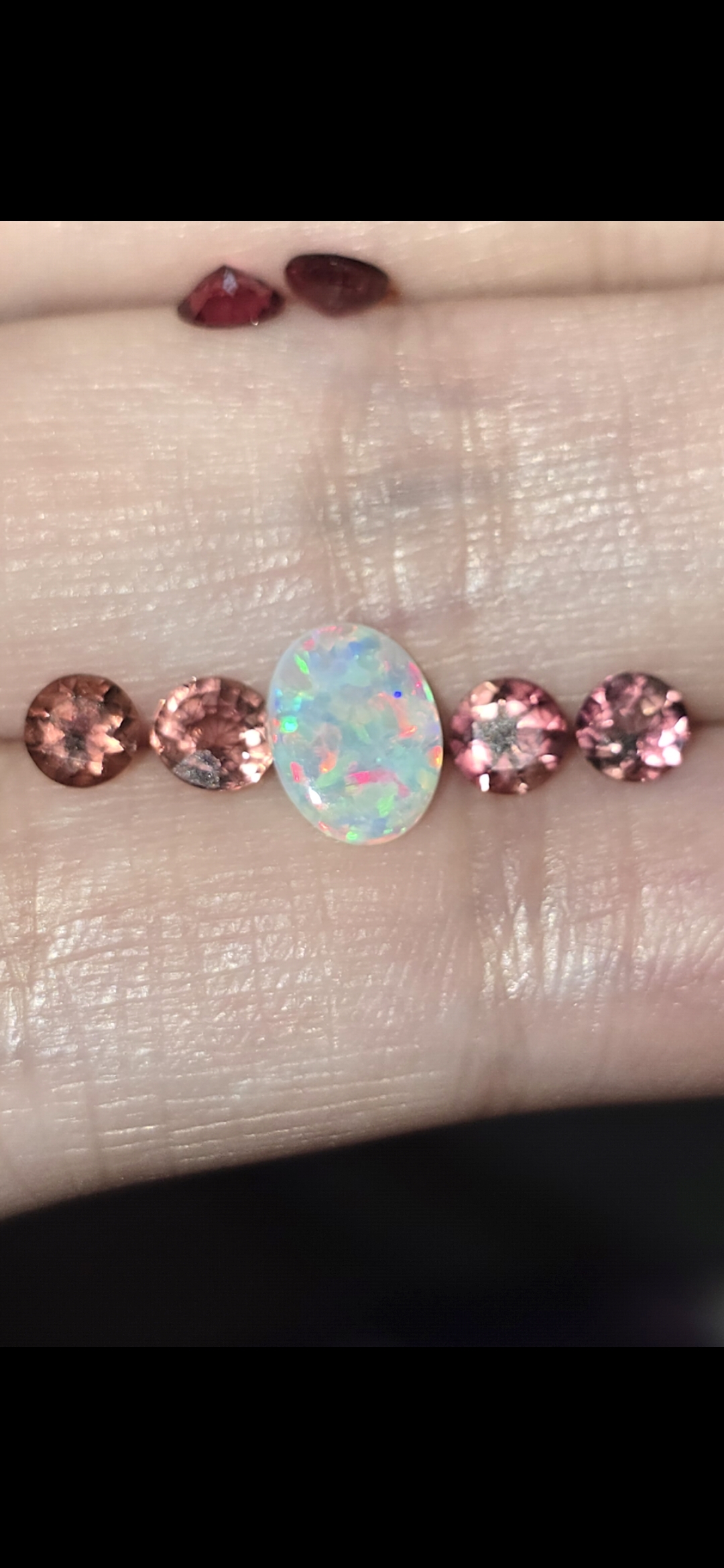 Custom Natural Pink Tourmaline Ring, 925 Silver, Sapphire, Moissanite,  thumbnail 3