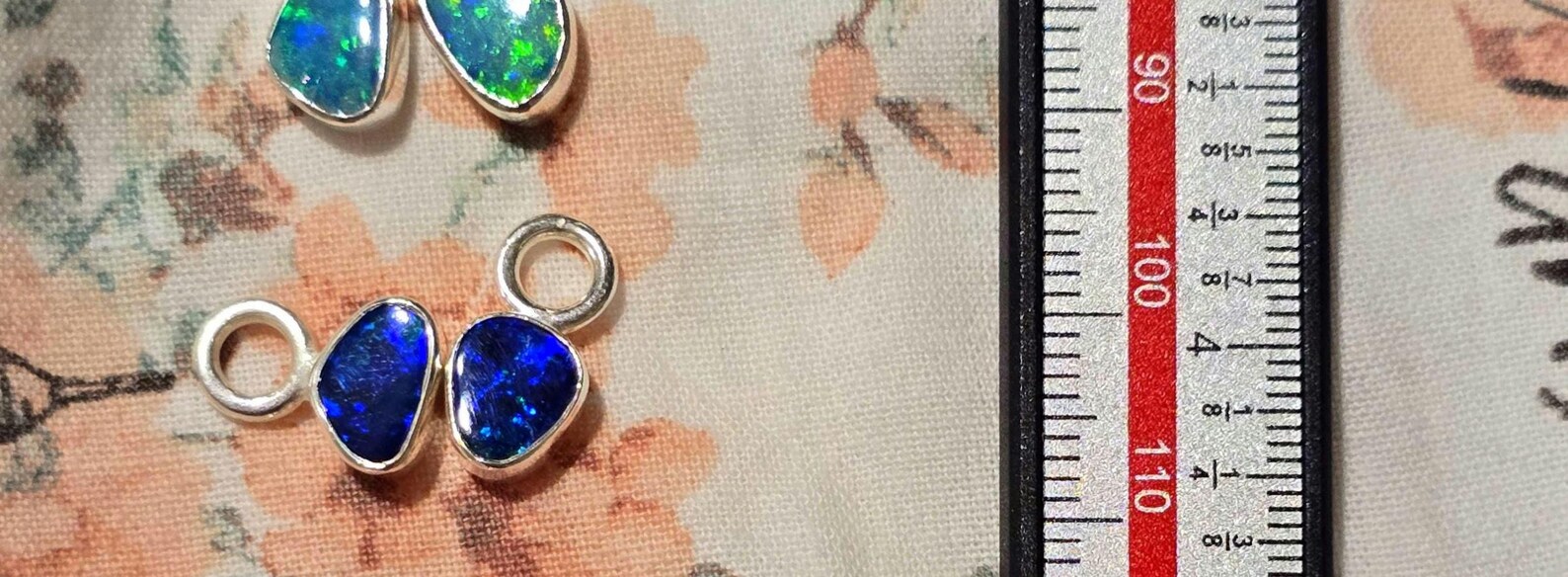 Natural Australian Opal Hoops 925 sterling silver 11 thumbnail 7