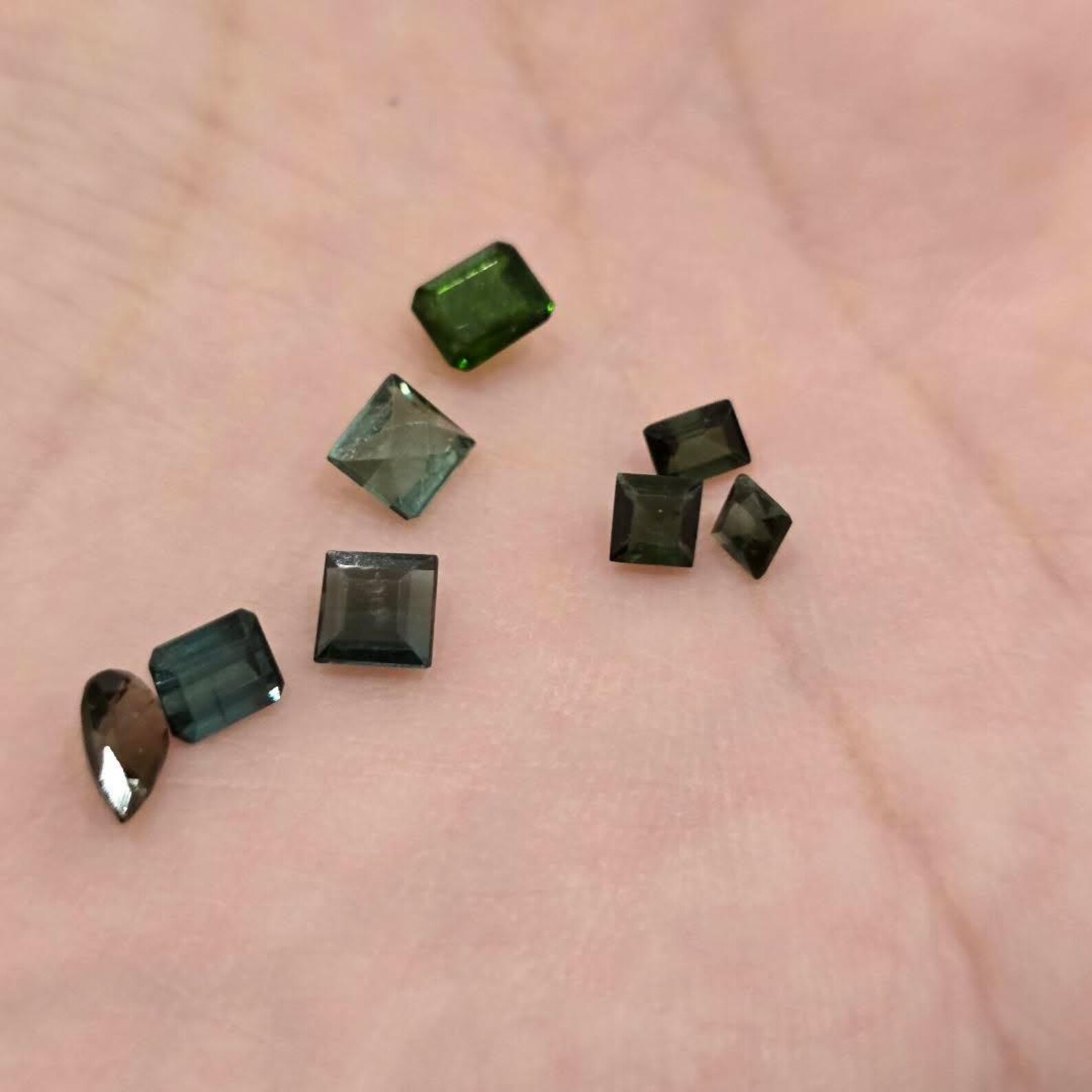 Starry bae - Custom Natural Tourmaline Ring, 925 Silver, Sapphire thumbnail 7