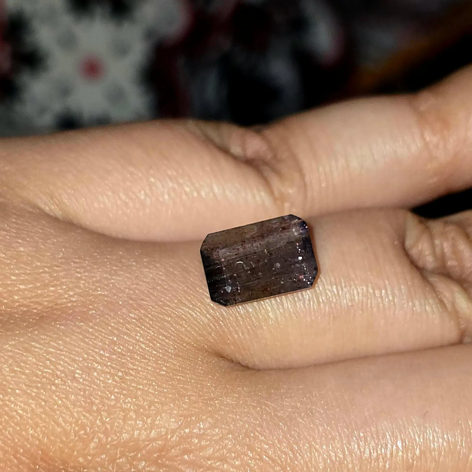 A babe - Bloodshot Iolite Ring CUSTOM Iolite Hematite Ring   thumbnail 4