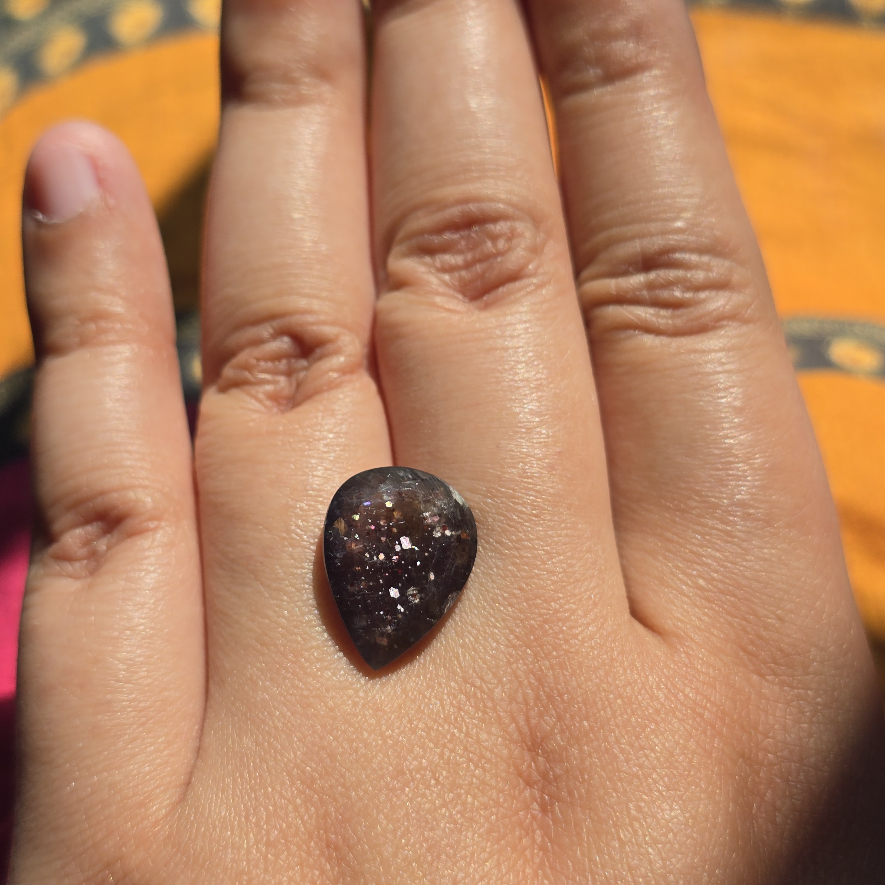 STUNNA- Bloodshot Iolite Ring CUSTOM Iolite Hematite Ring 15  thumbnail 7