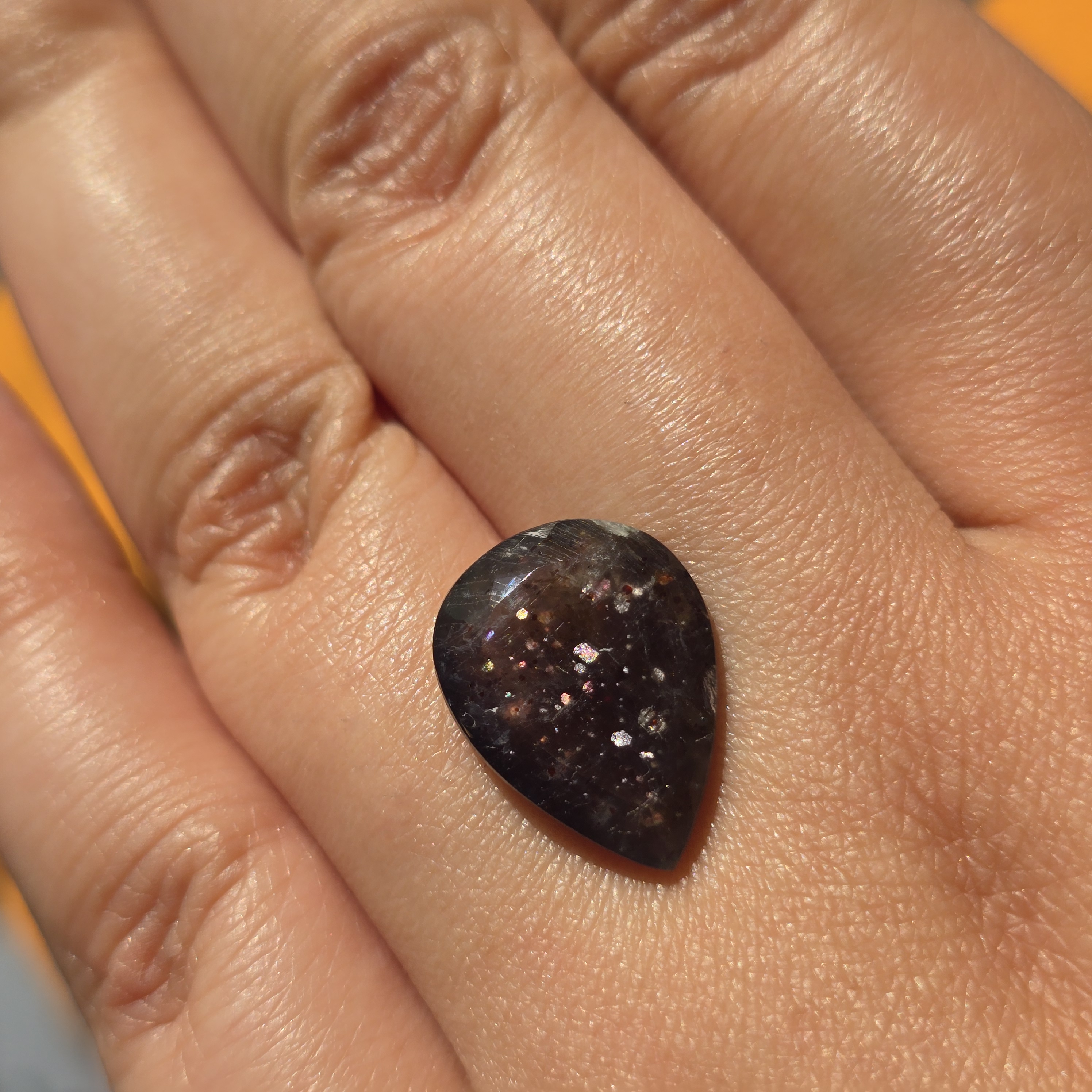 STUNNA- Bloodshot Iolite Ring CUSTOM Iolite Hematite Ring 15  thumbnail 9