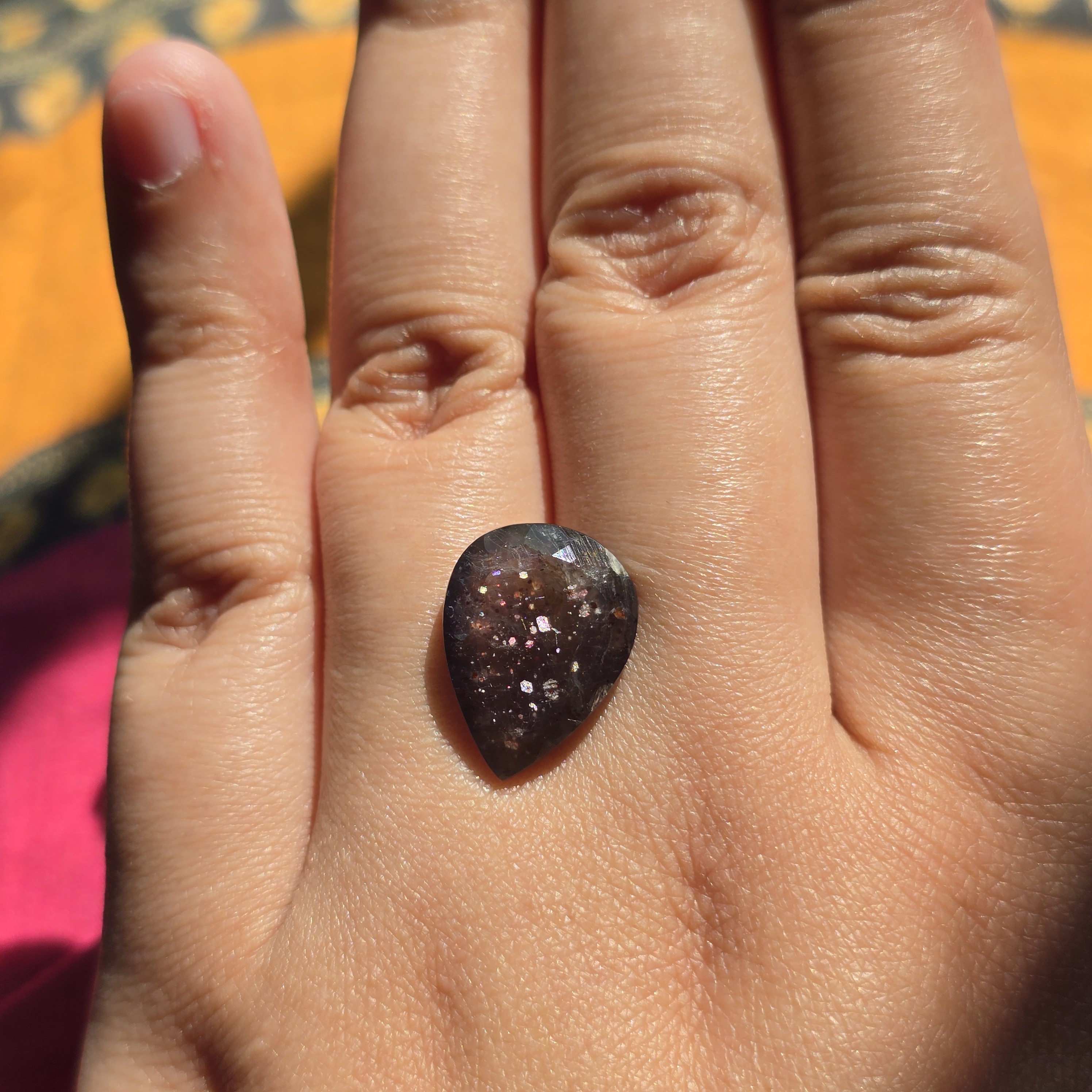 STUNNA- Bloodshot Iolite Ring CUSTOM Iolite Hematite Ring 15  thumbnail 10