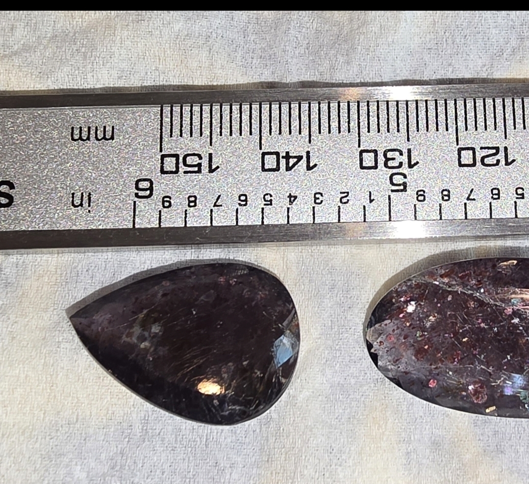 STUNNA- Bloodshot Iolite Ring CUSTOM Iolite Hematite Ring 15  thumbnail 11