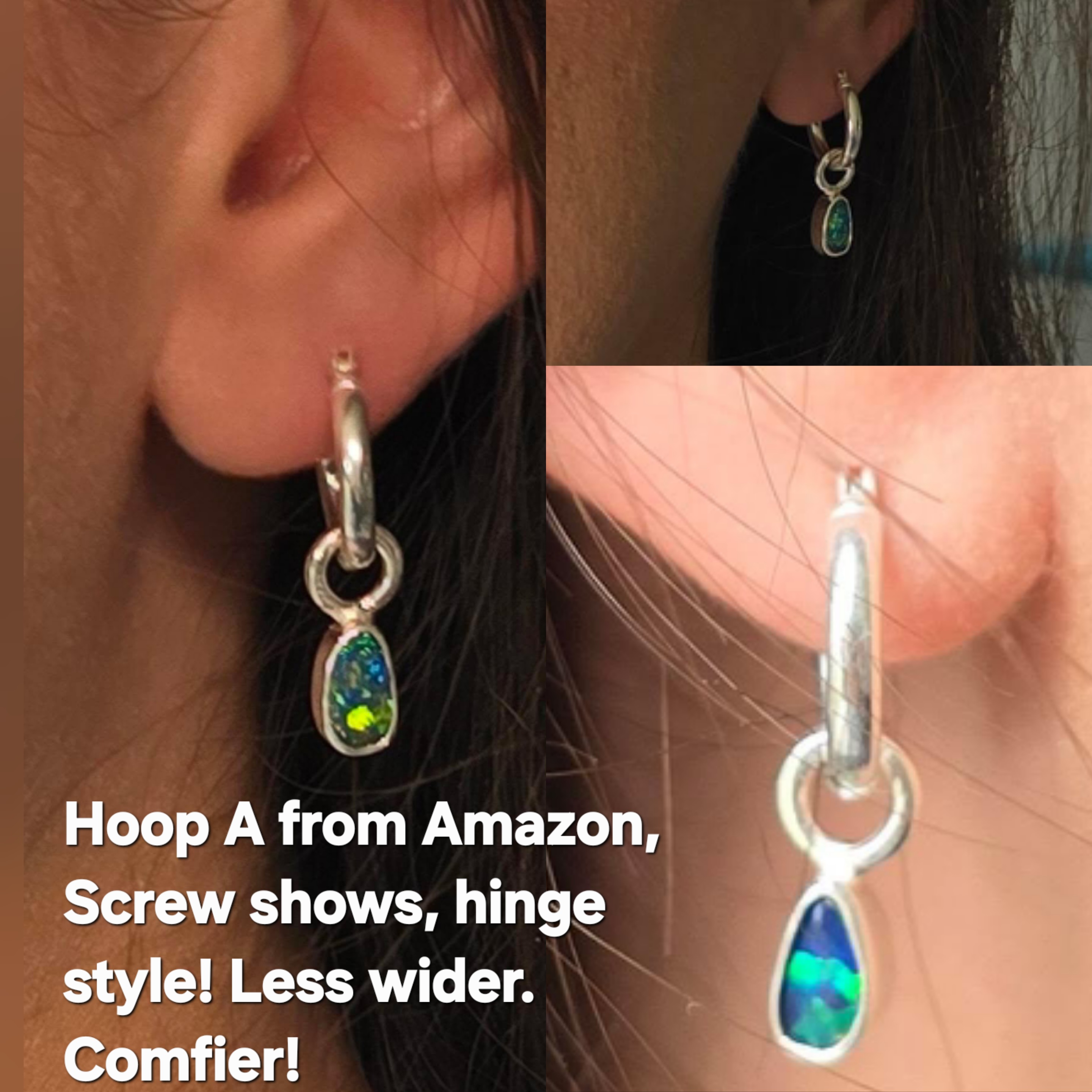 HOOPS ONLY, 925 sterling silver  !!! thumbnail 2