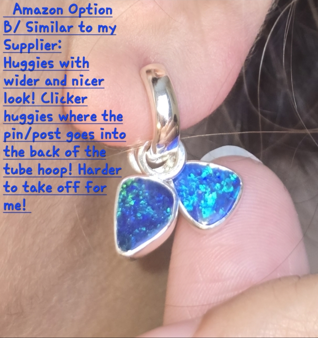 HOOPS ONLY, 925 sterling silver  !!! thumbnail 3