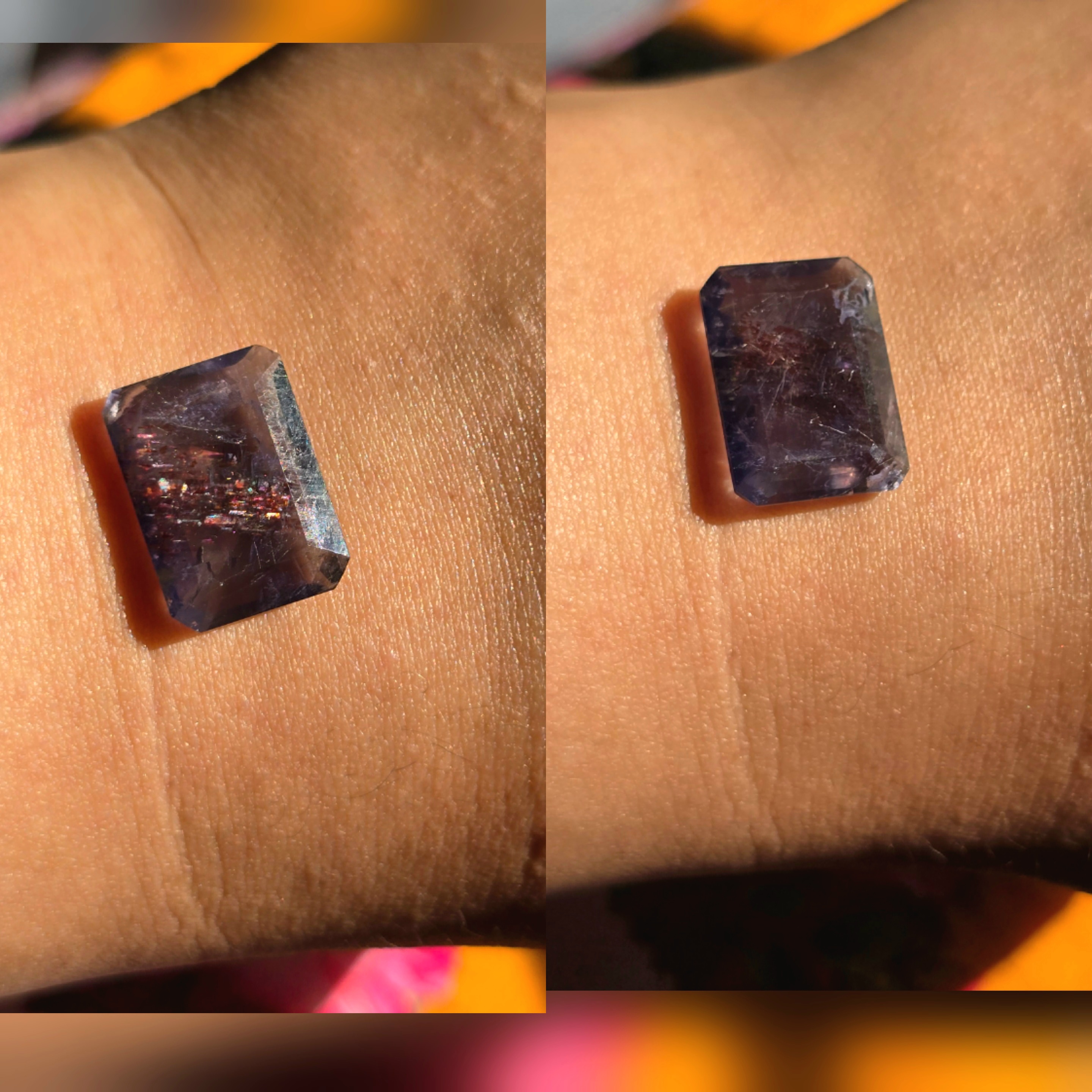 Bloodshot Iolite Ring CUSTOM Iolite Hematite Ring  13 thumbnail 6