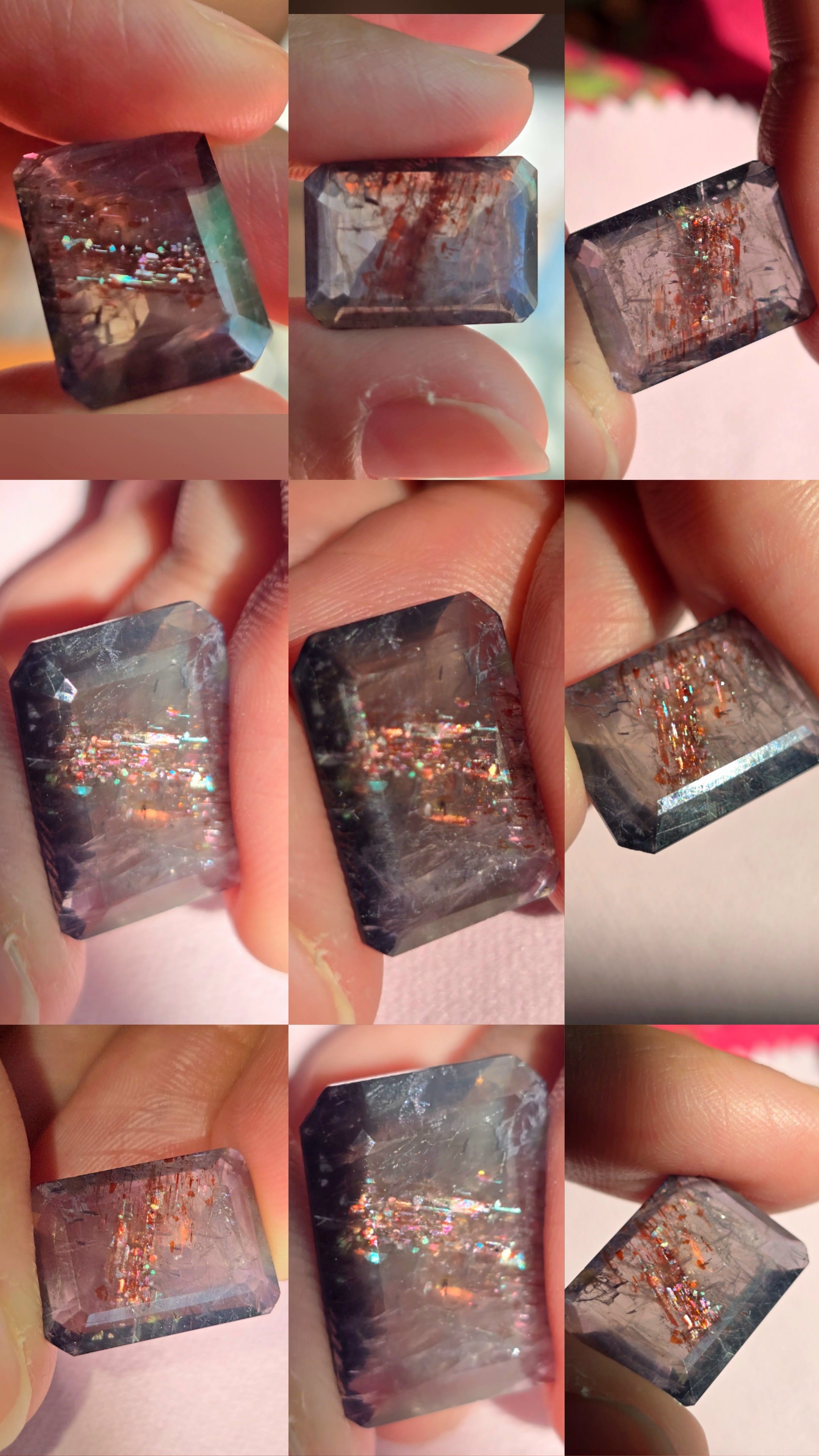 Bloodshot Iolite Ring CUSTOM Iolite Hematite Ring  13 thumbnail 3