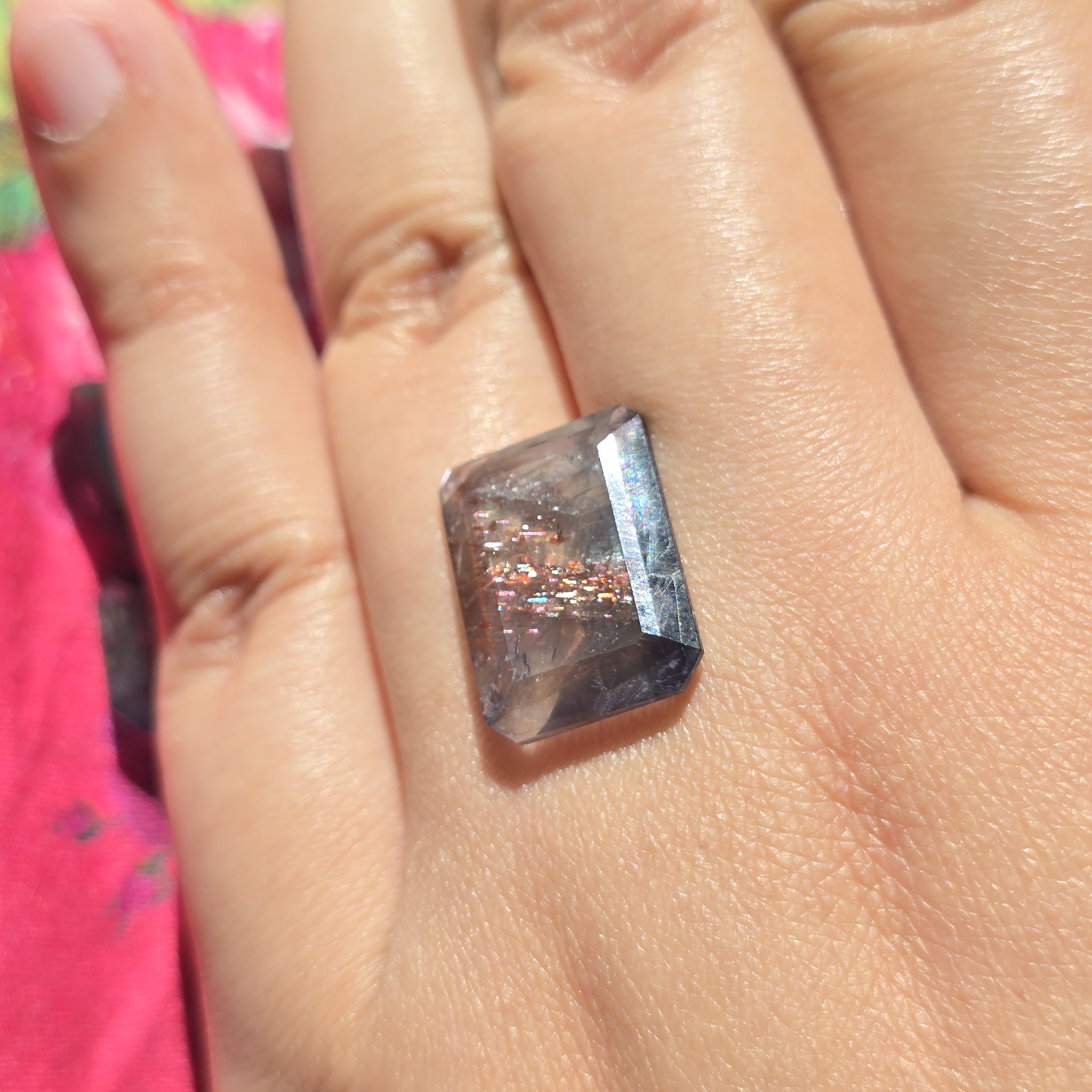 Bloodshot Iolite Ring CUSTOM Iolite Hematite Ring  13 thumbnail 4