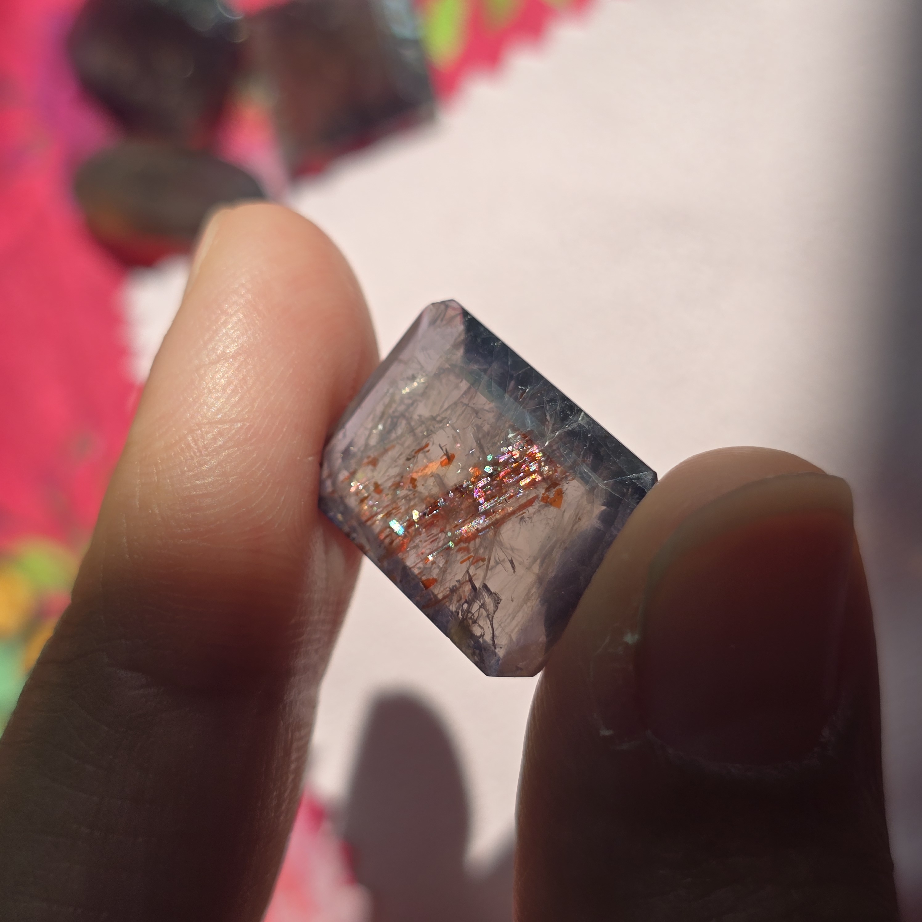 Bloodshot Iolite Ring CUSTOM Iolite Hematite Ring  13 thumbnail 9