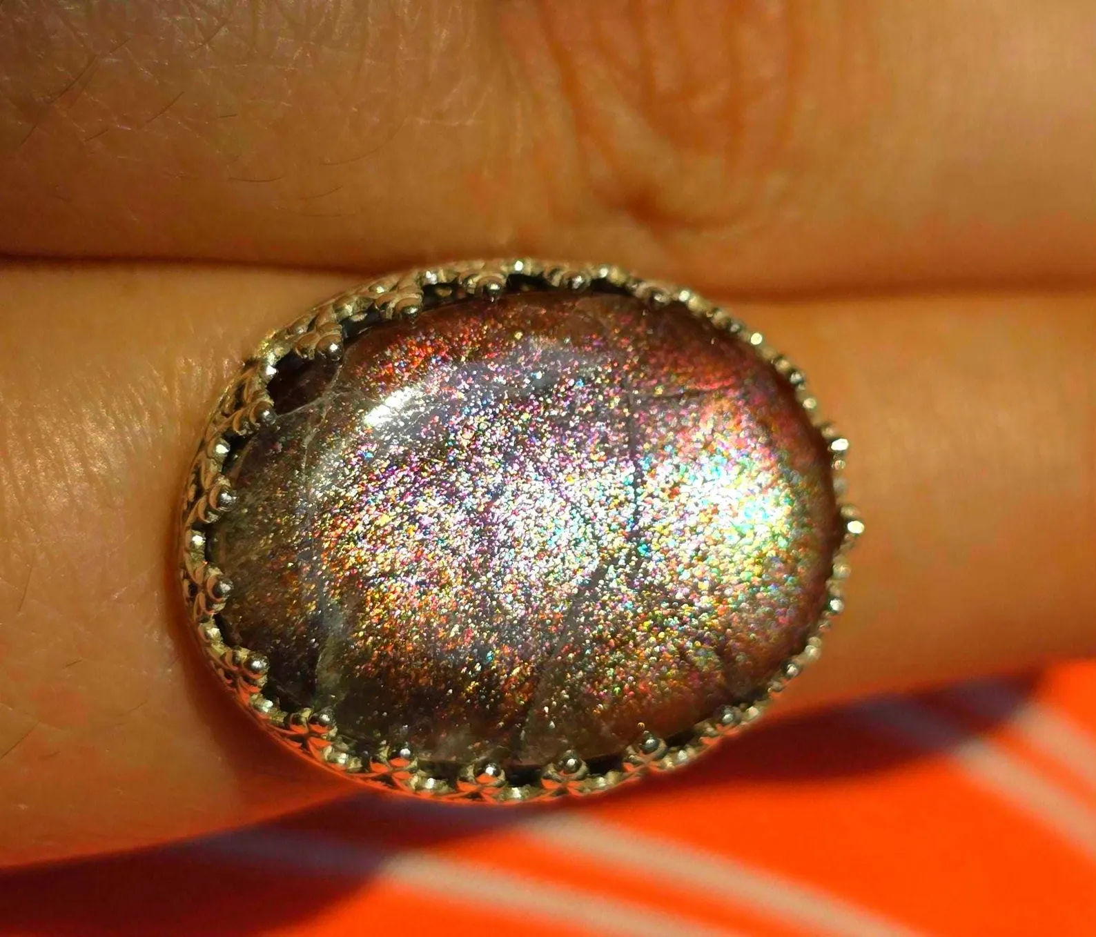  Natural Purple haze ring, Sunstone Lattice Ring  3