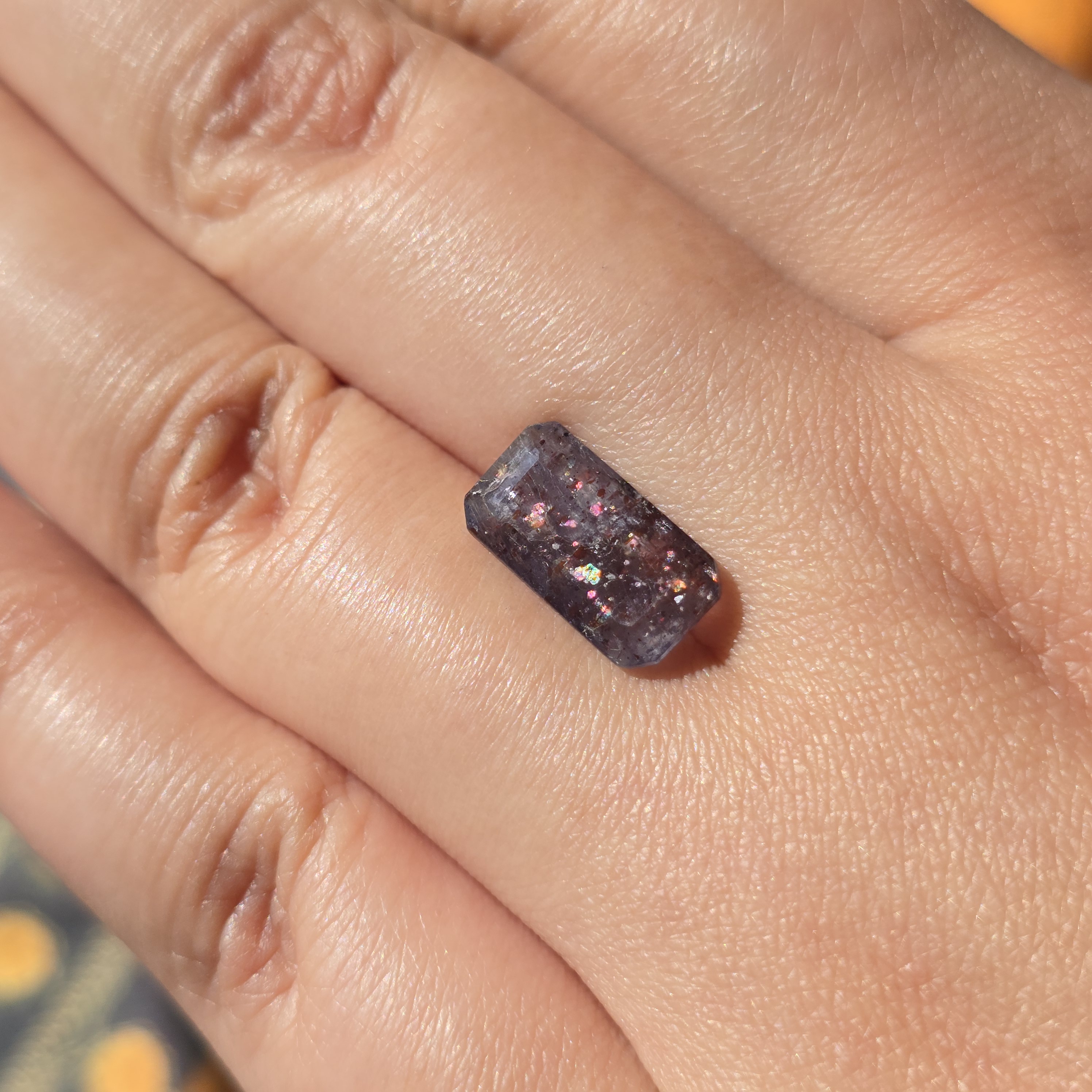 Glimmer - Bloodshot Iolite Ring CUSTOM Iolite Hematite Ring  4 thumbnail 6