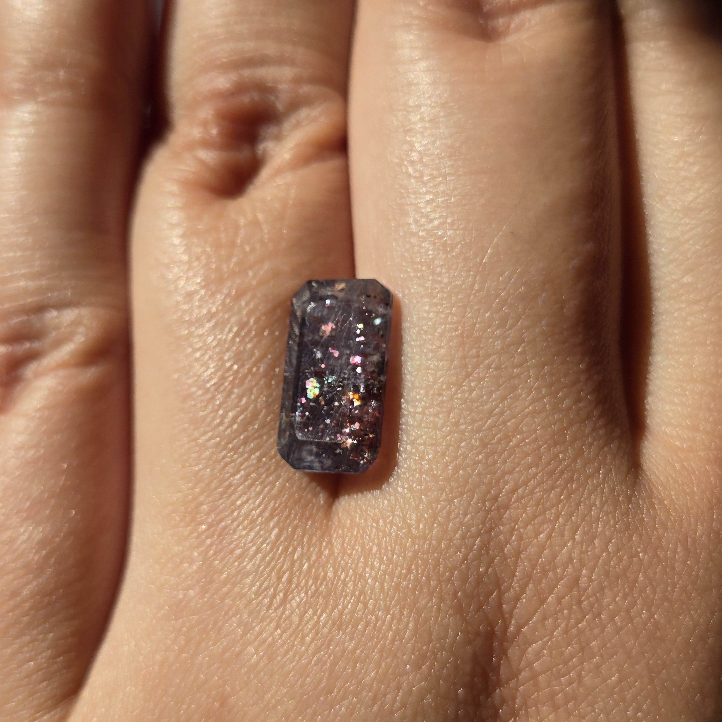 Glimmer - Bloodshot Iolite Ring CUSTOM Iolite Hematite Ring  4 thumbnail 8