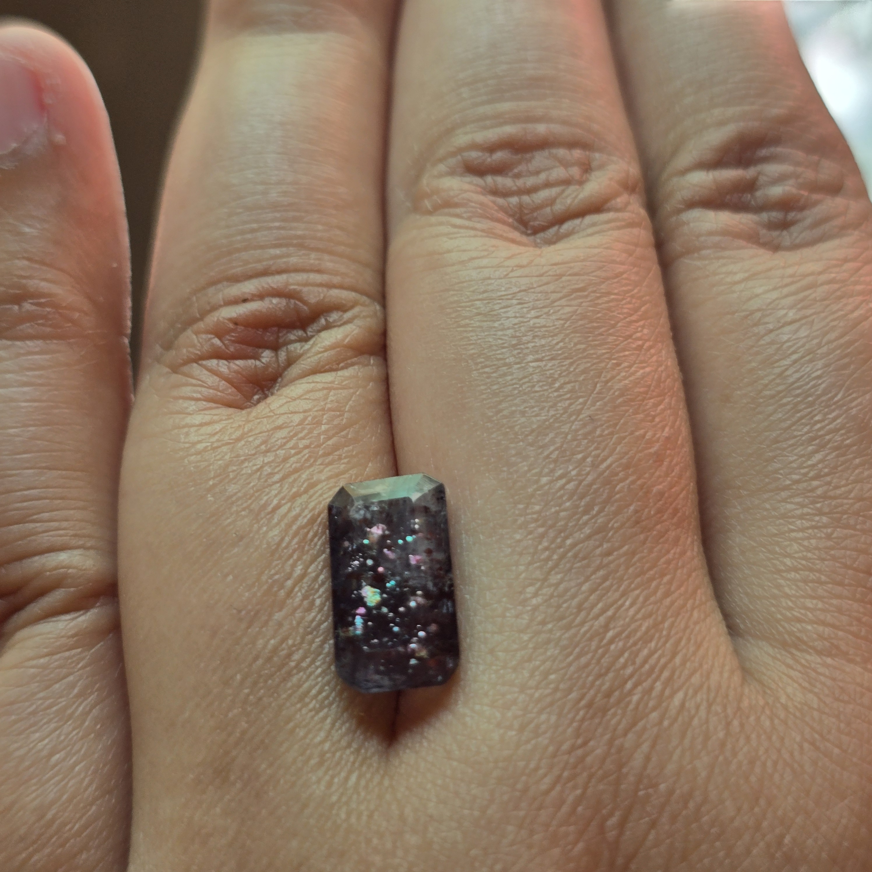 Glimmer - Bloodshot Iolite Ring CUSTOM Iolite Hematite Ring  4 thumbnail 11