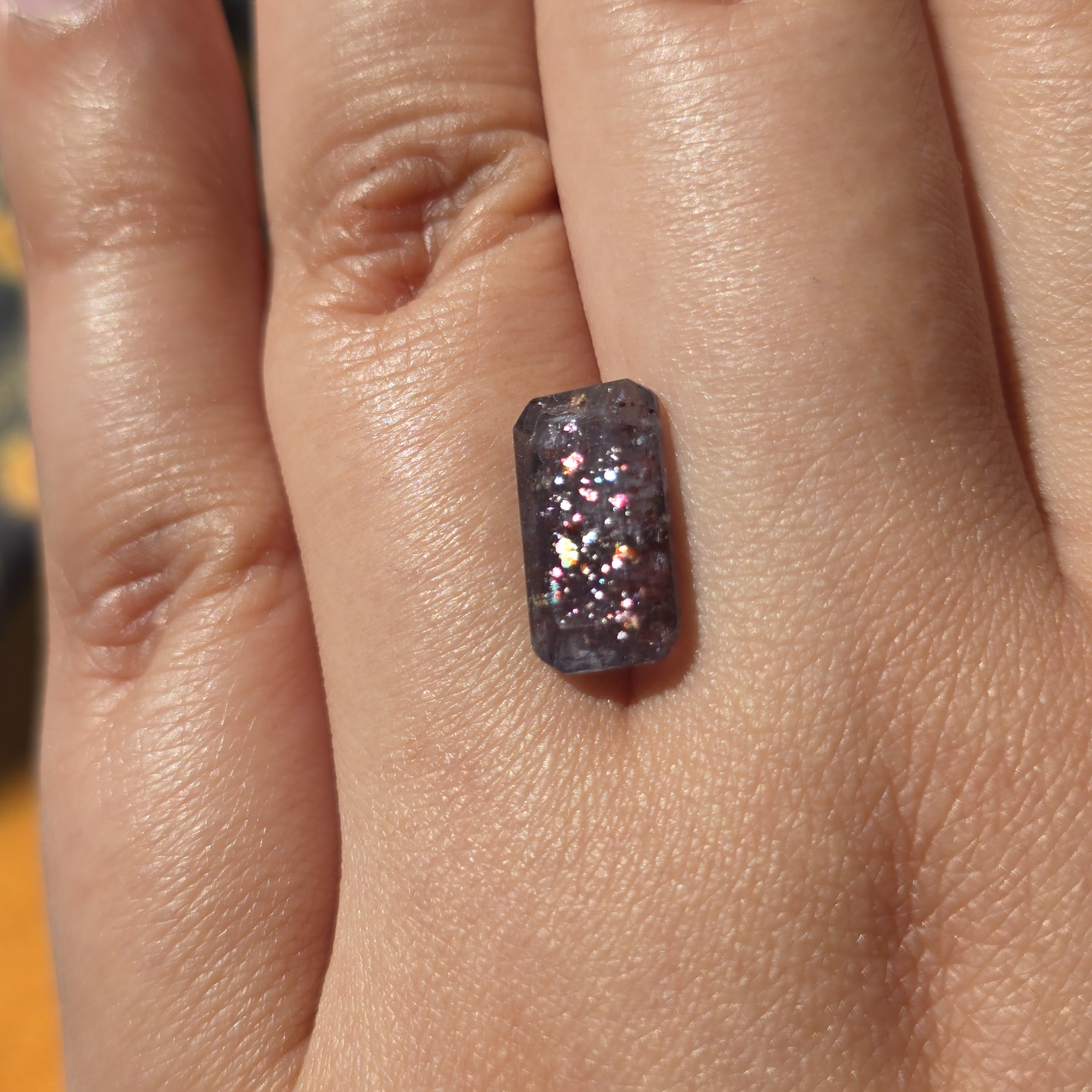 Glimmer - Bloodshot Iolite Ring CUSTOM Iolite Hematite Ring  4 thumbnail 5