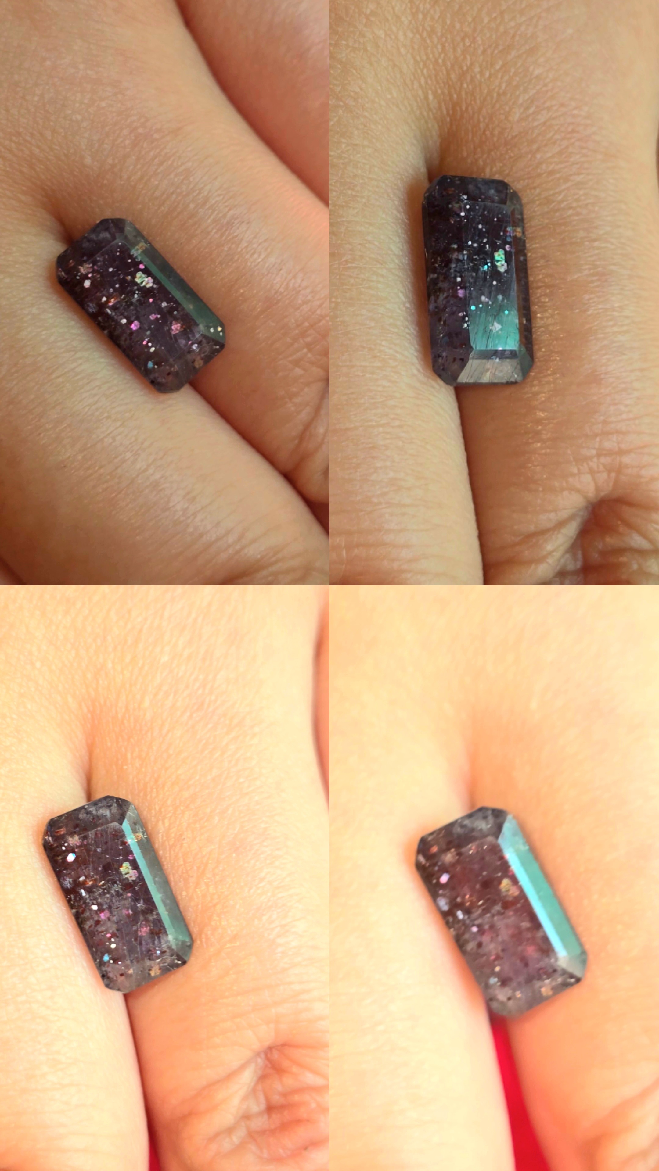 Glimmer - Bloodshot Iolite Ring CUSTOM Iolite Hematite Ring  4 thumbnail 4